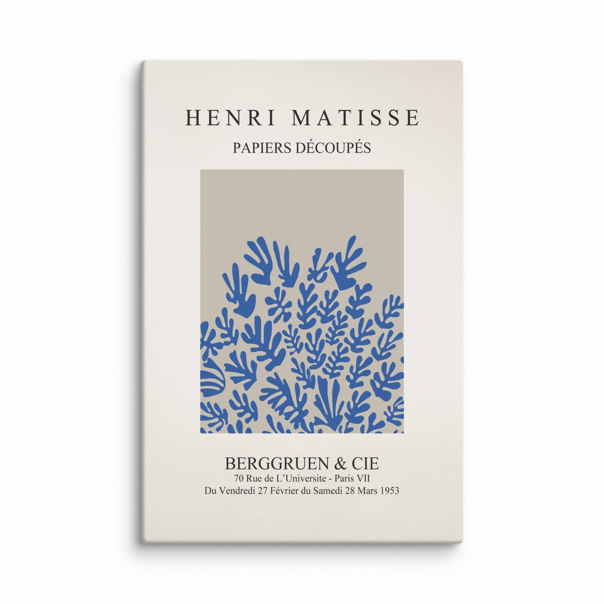 Leinwand - Henri Matisse, Paper Cutouts blaue Blumen