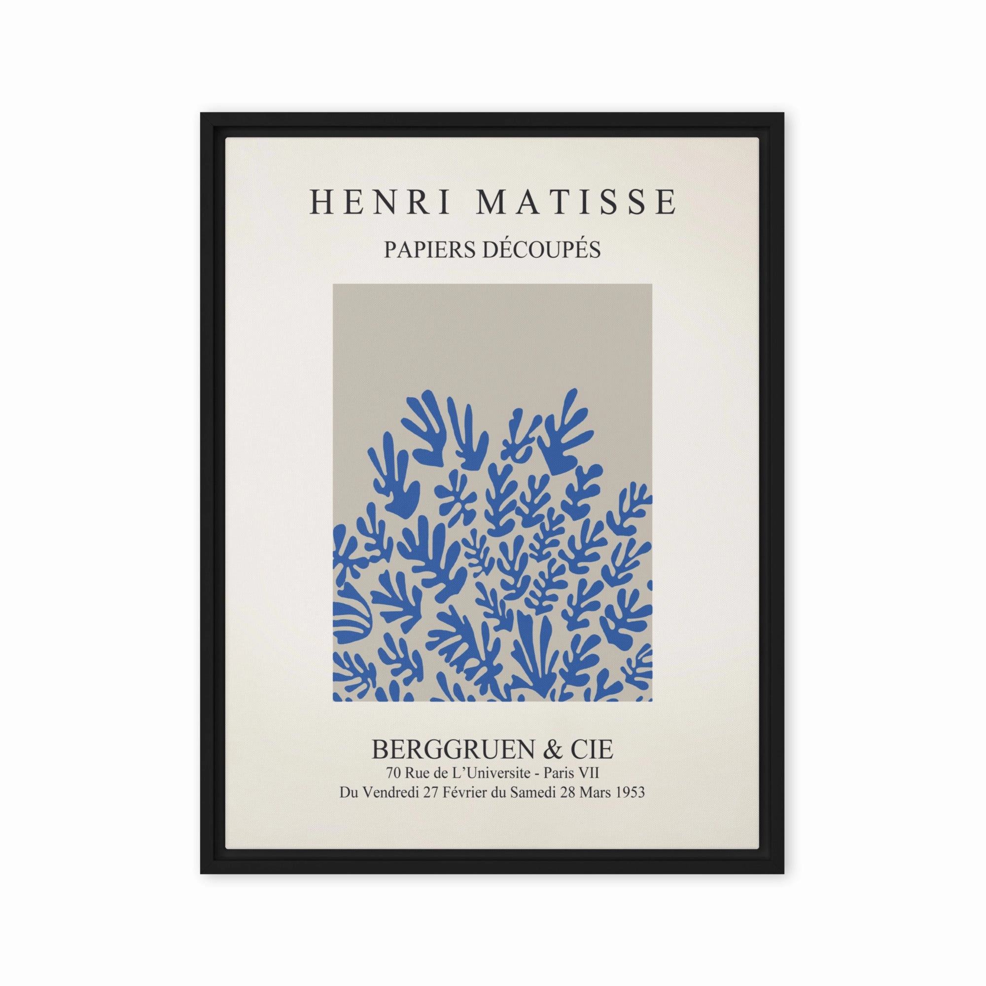 Leinwand - Henri Matisse, Paper Cutouts blaue Blumen
