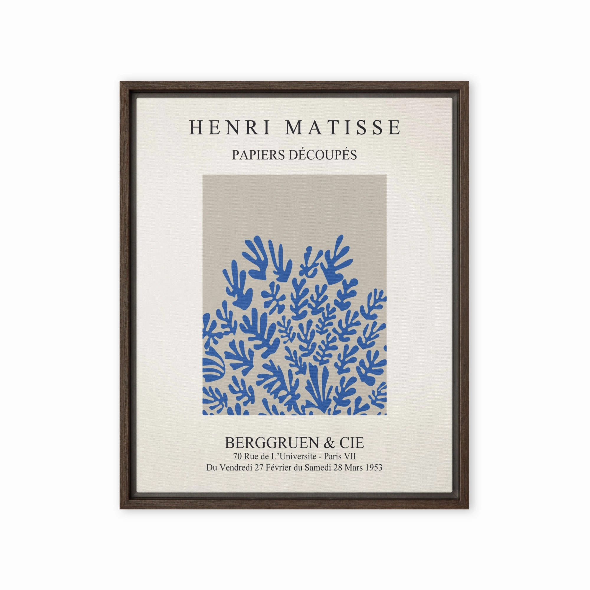 Leinwand - Henri Matisse, Paper Cutouts blaue Blumen