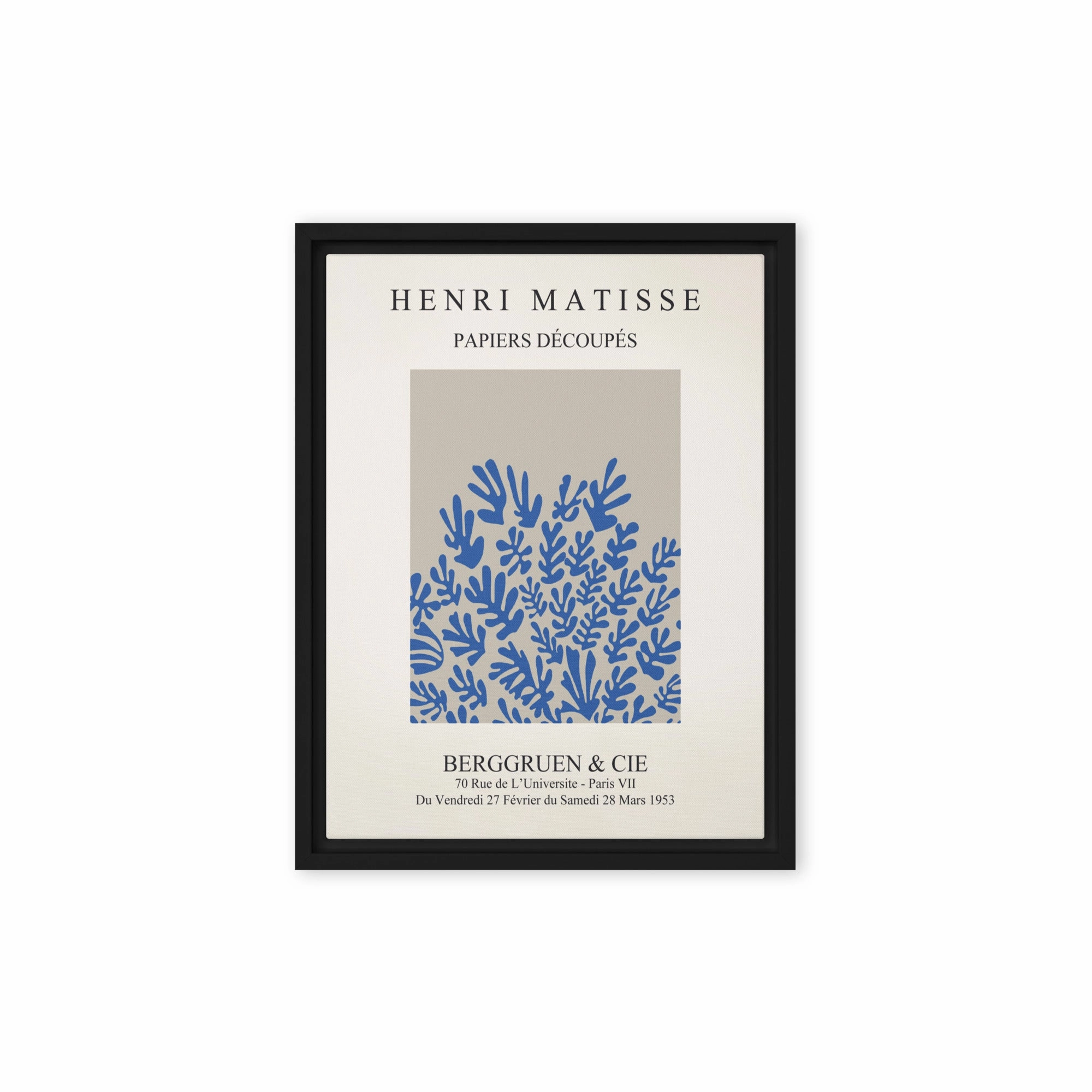 Leinwand - Henri Matisse, Paper Cutouts blaue Blumen
