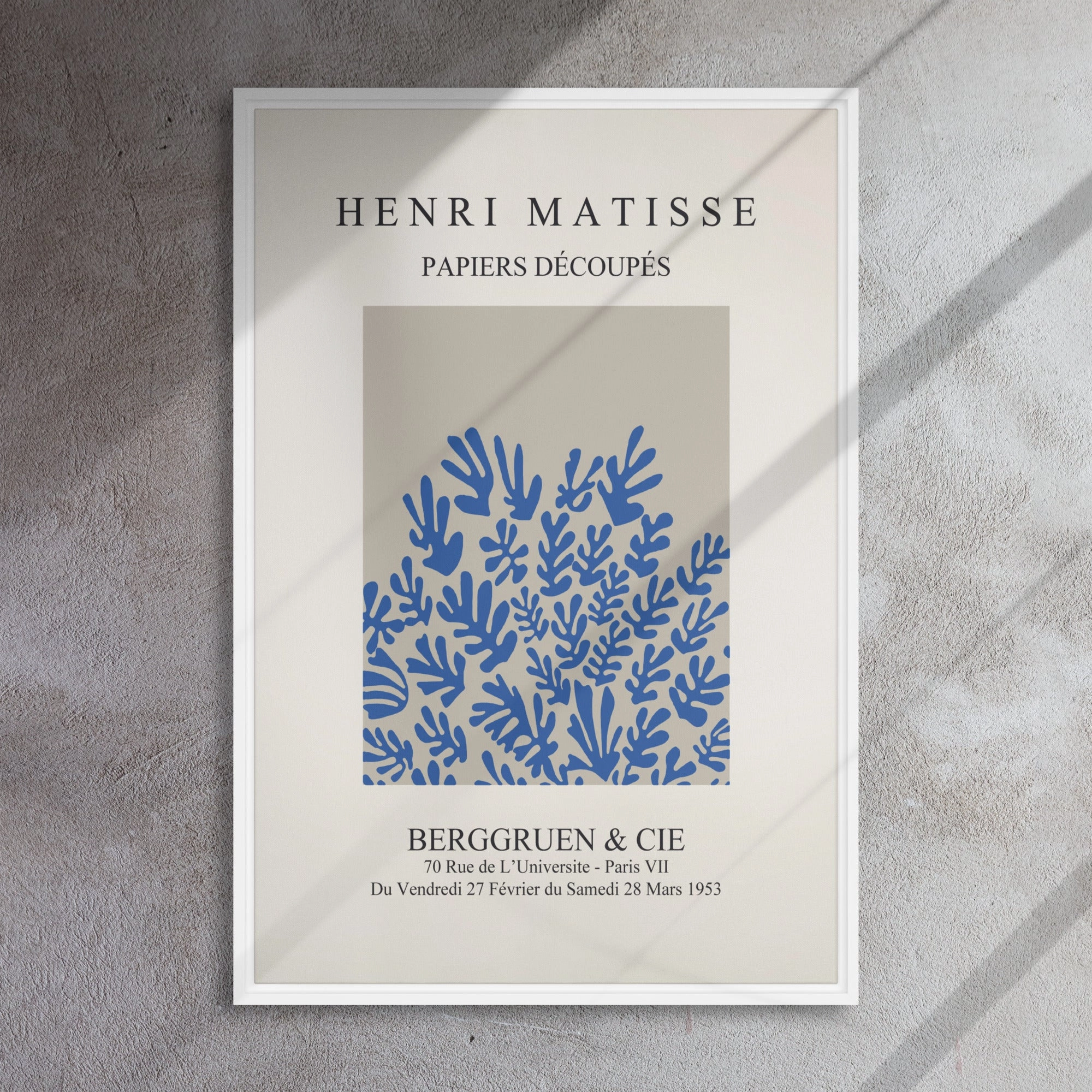 Leinwand - Henri Matisse, Paper Cutouts blaue Blumen