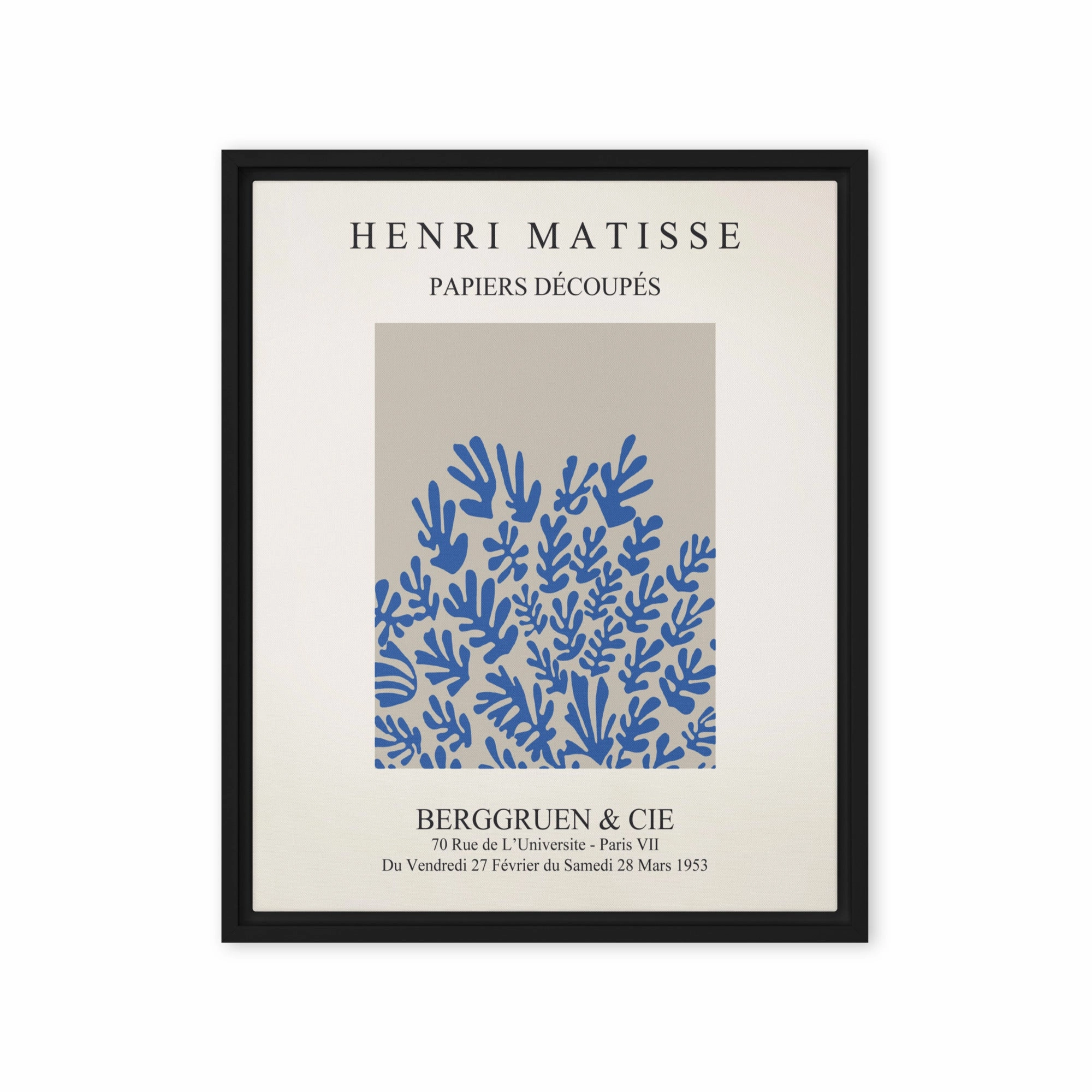 Leinwand - Henri Matisse, Paper Cutouts blaue Blumen