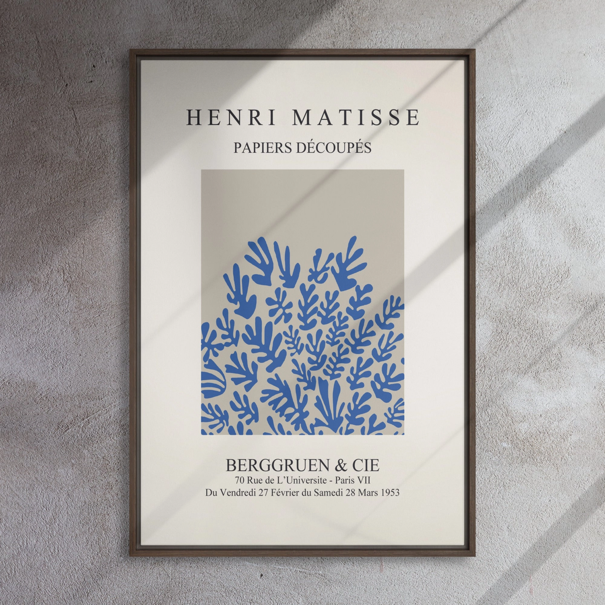 Leinwand - Henri Matisse, Paper Cutouts blaue Blumen