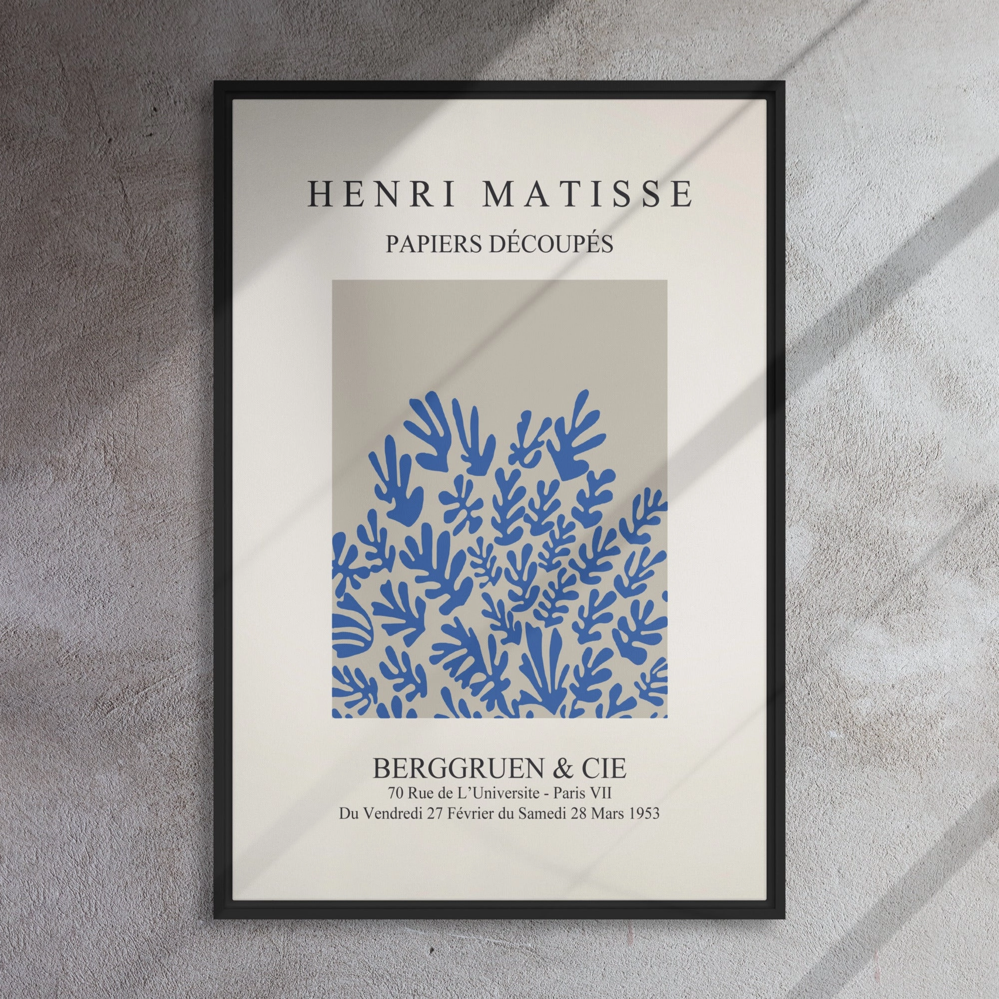 Leinwand - Henri Matisse, Paper Cutouts blaue Blumen