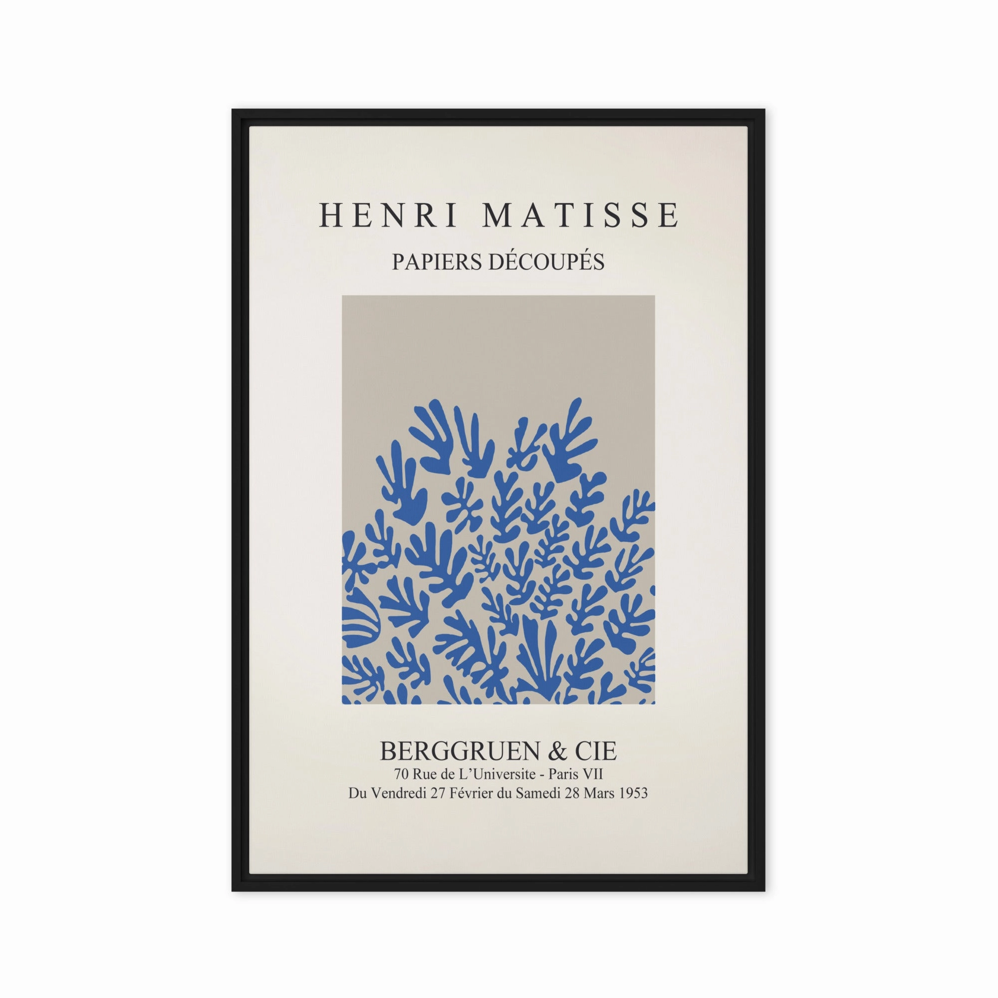 Leinwand - Henri Matisse, Paper Cutouts blaue Blumen