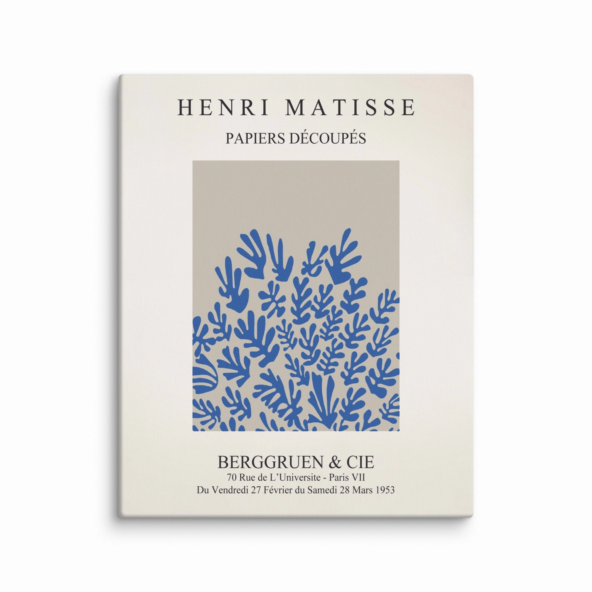 Leinwand - Henri Matisse, Paper Cutouts blaue Blumen