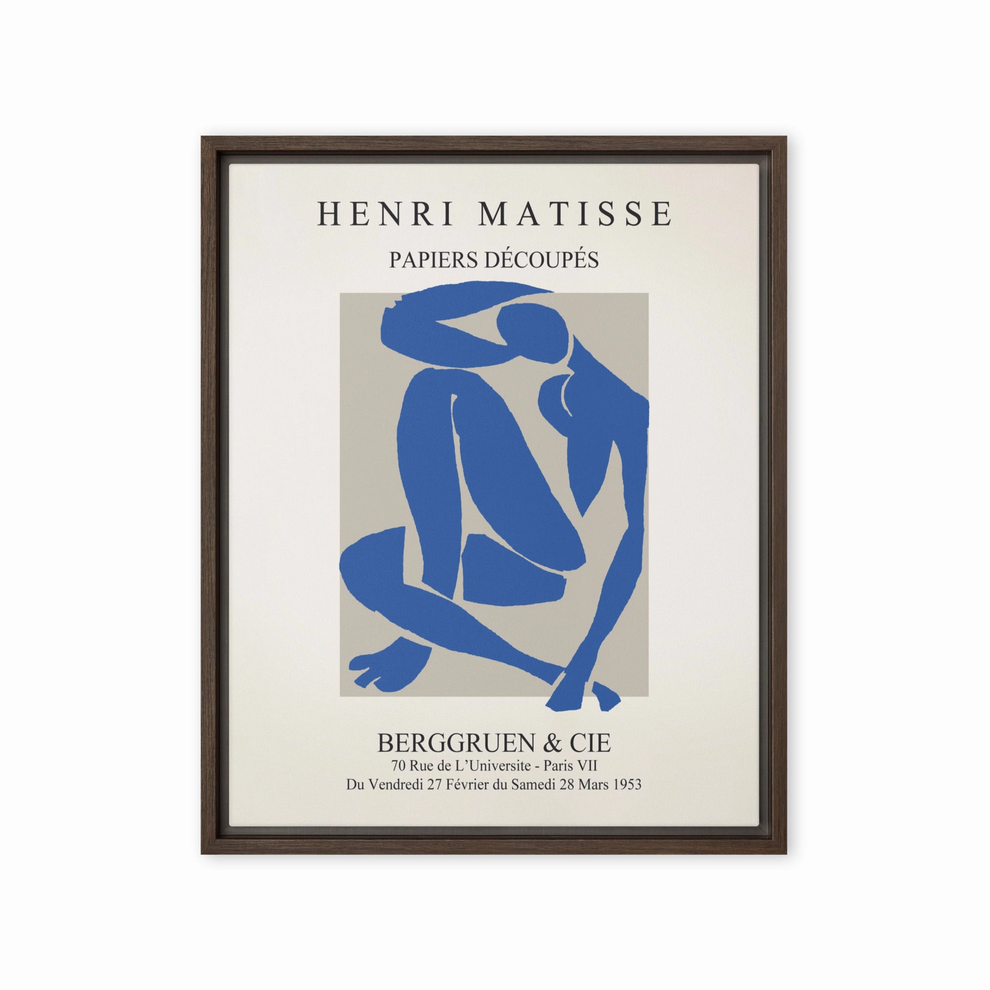 Leinwand - Henri Matisse, Paper Cutouts blauer Akt