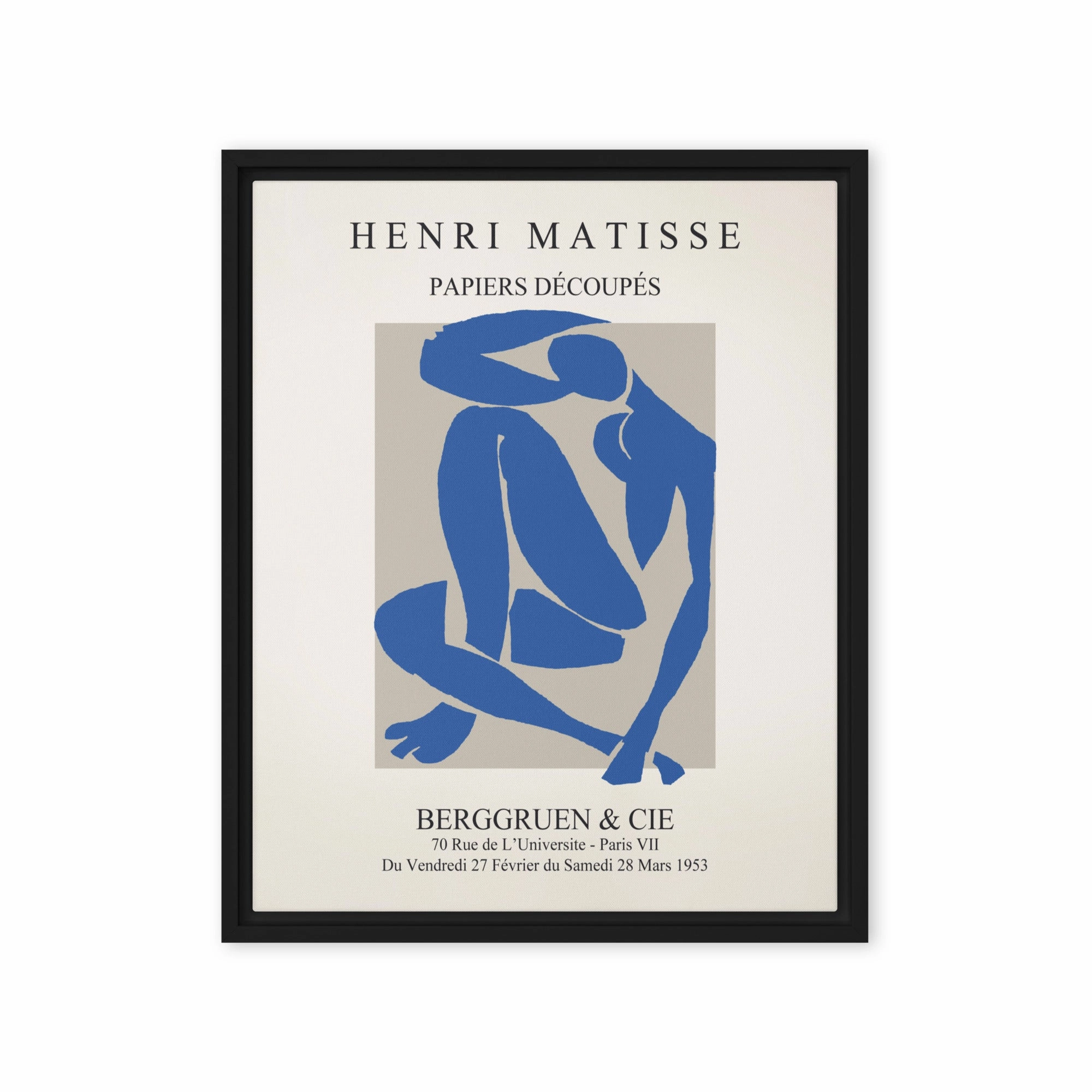 Leinwand - Henri Matisse, Paper Cutouts blauer Akt