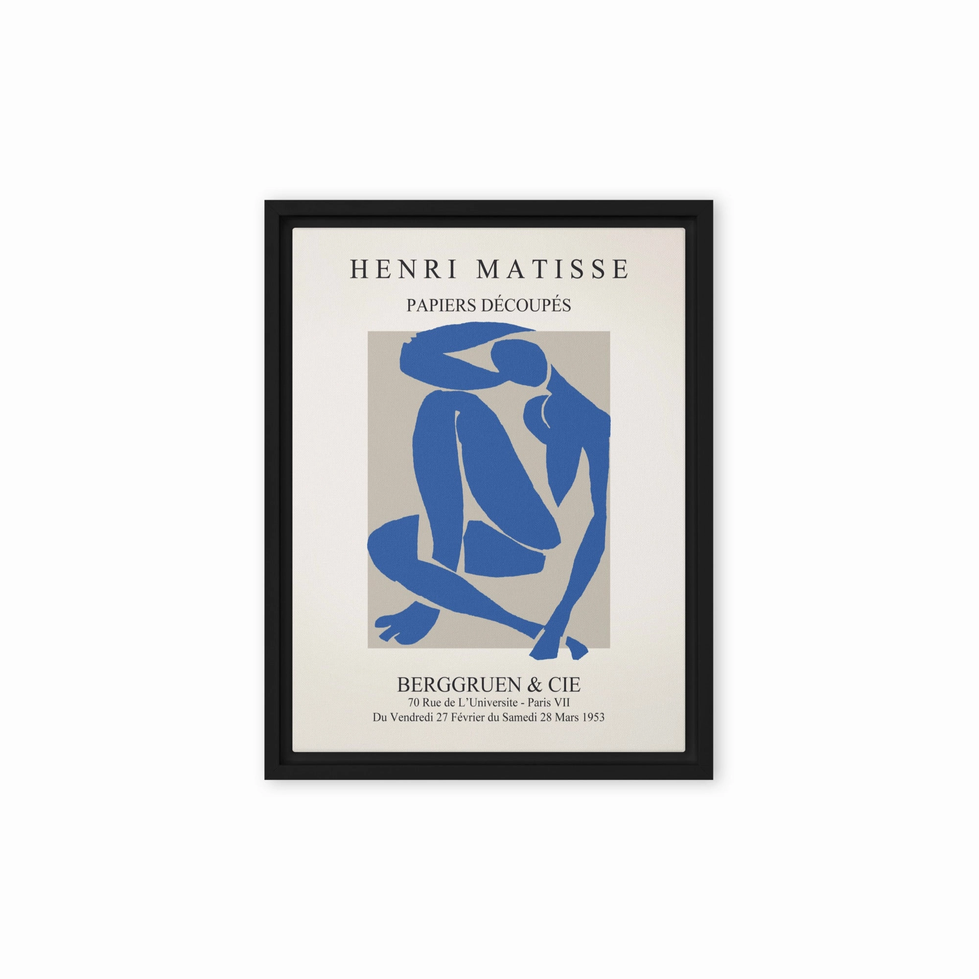 Leinwand - Henri Matisse, Paper Cutouts blauer Akt
