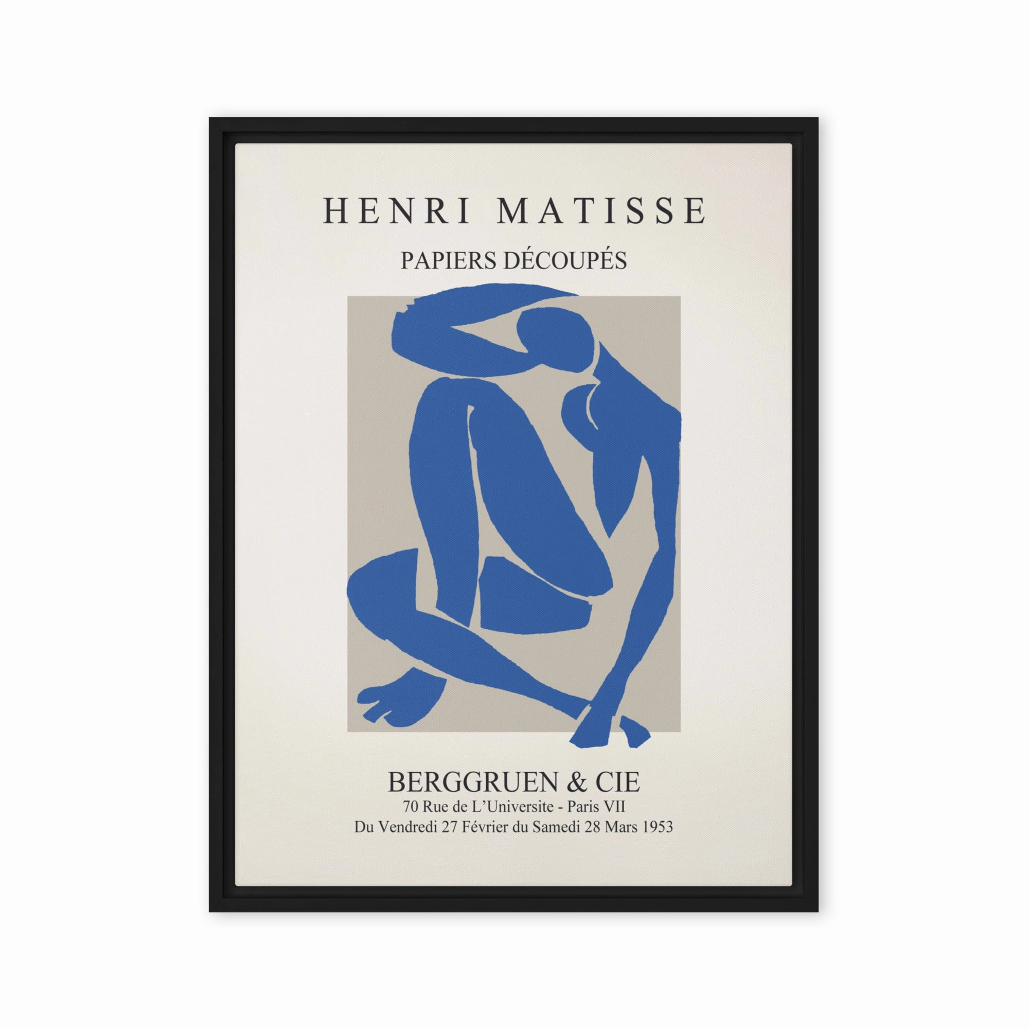 Leinwand - Henri Matisse, Paper Cutouts blauer Akt