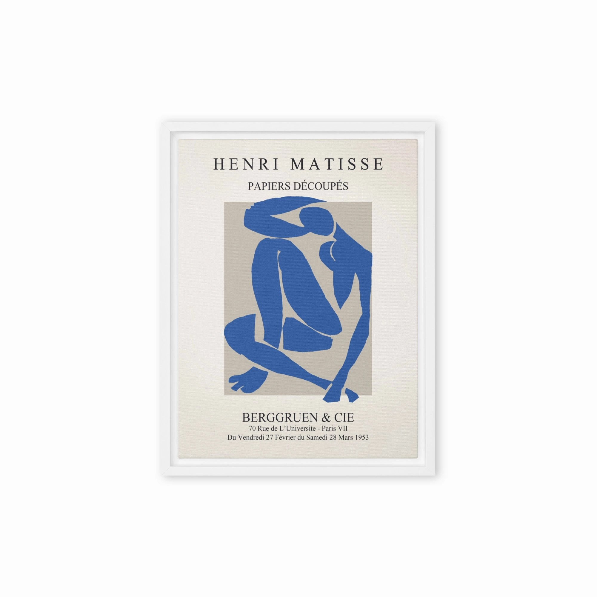Leinwand - Henri Matisse, Paper Cutouts blauer Akt