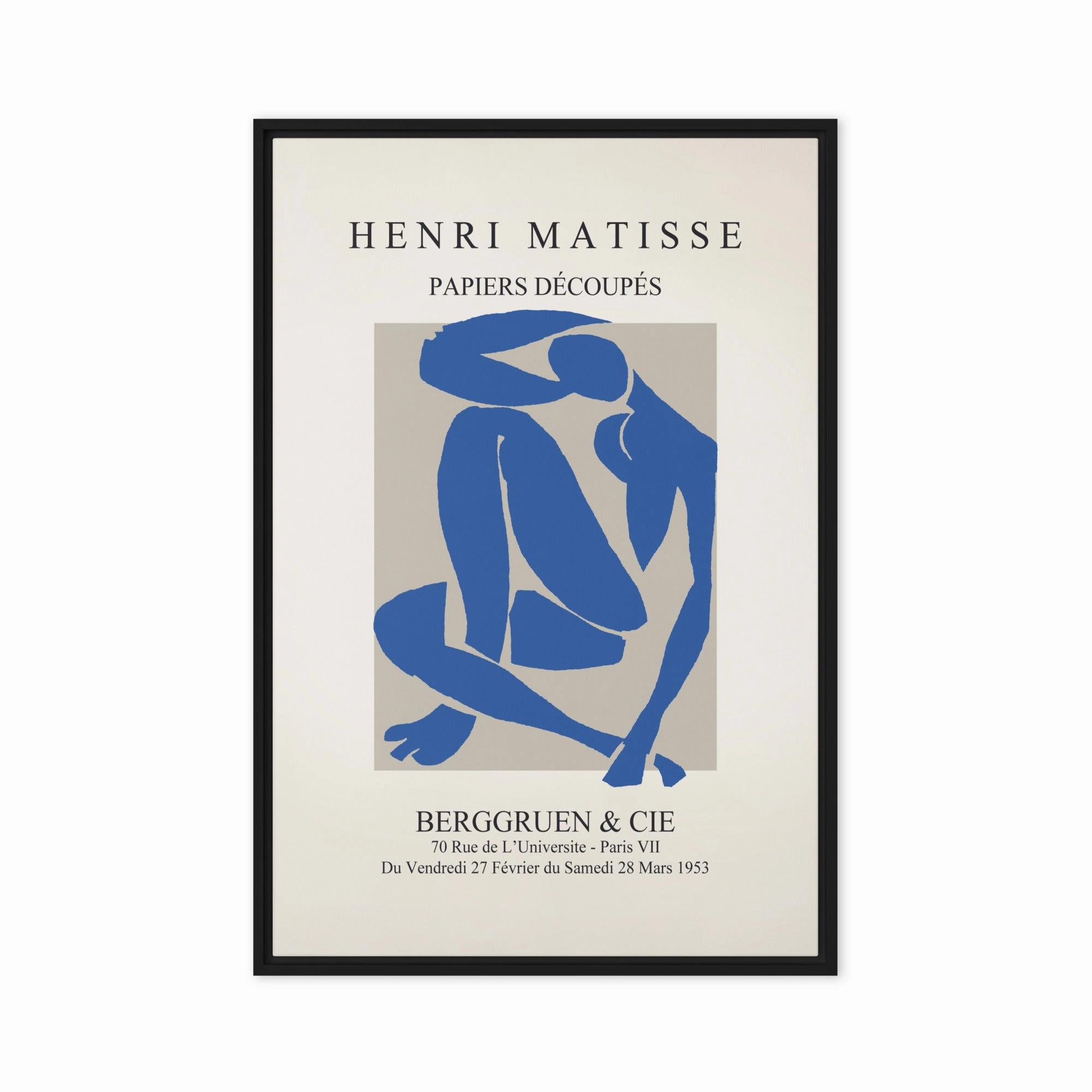 Leinwand - Henri Matisse, Paper Cutouts blauer Akt