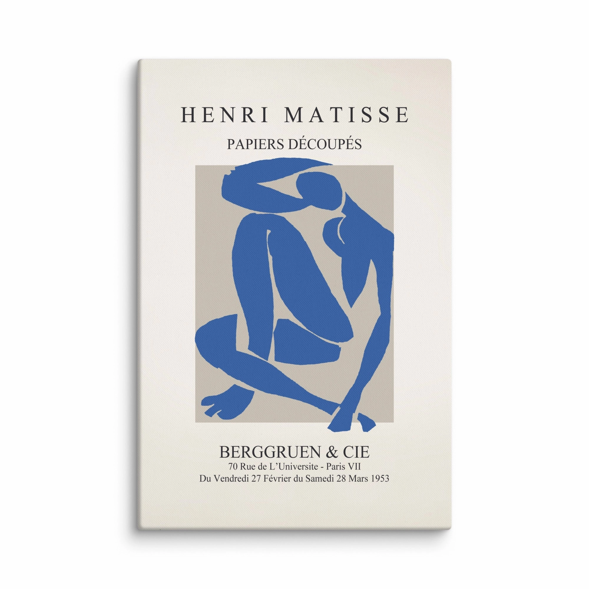 Leinwand - Henri Matisse, Paper Cutouts blauer Akt