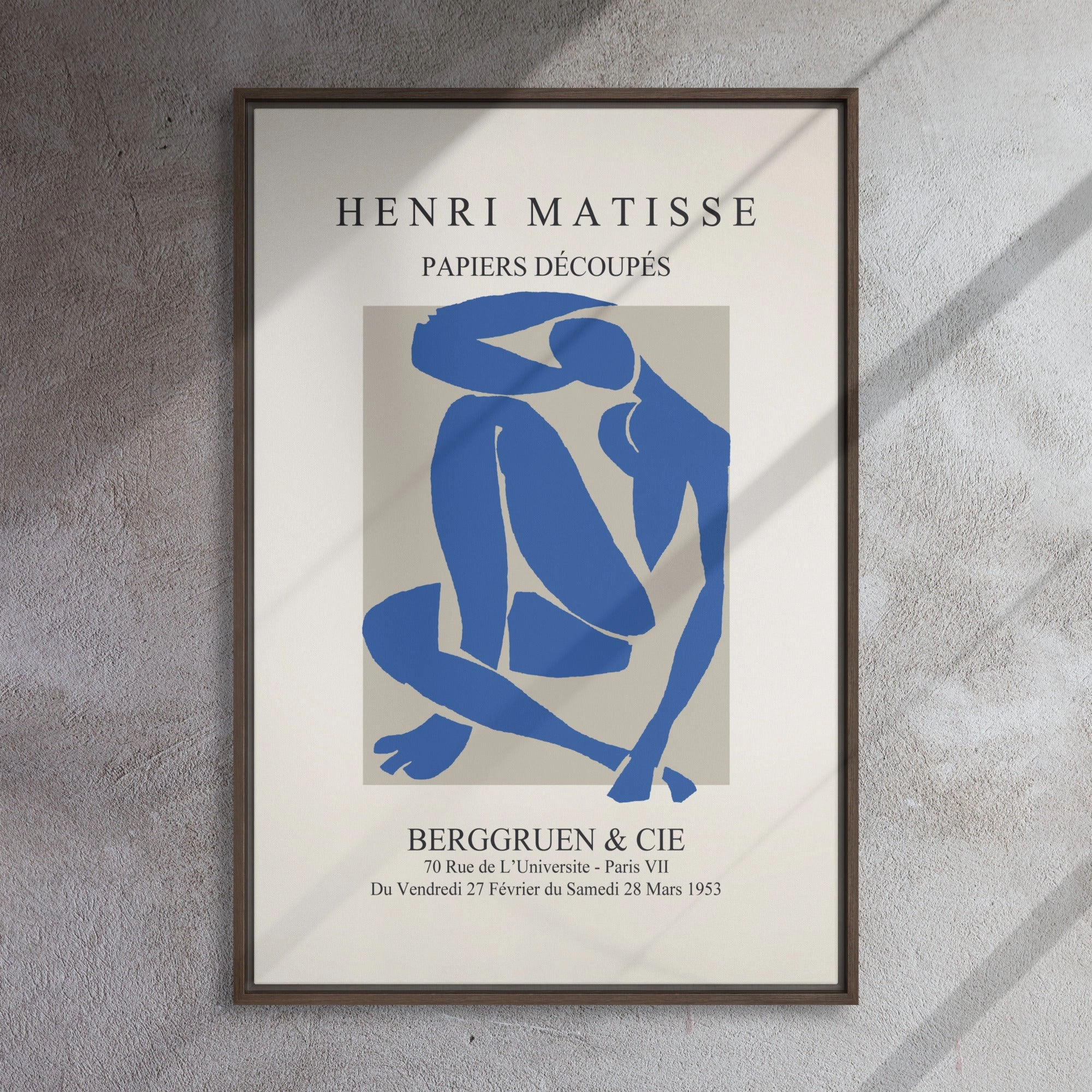 Leinwand - Henri Matisse, Paper Cutouts blauer Akt