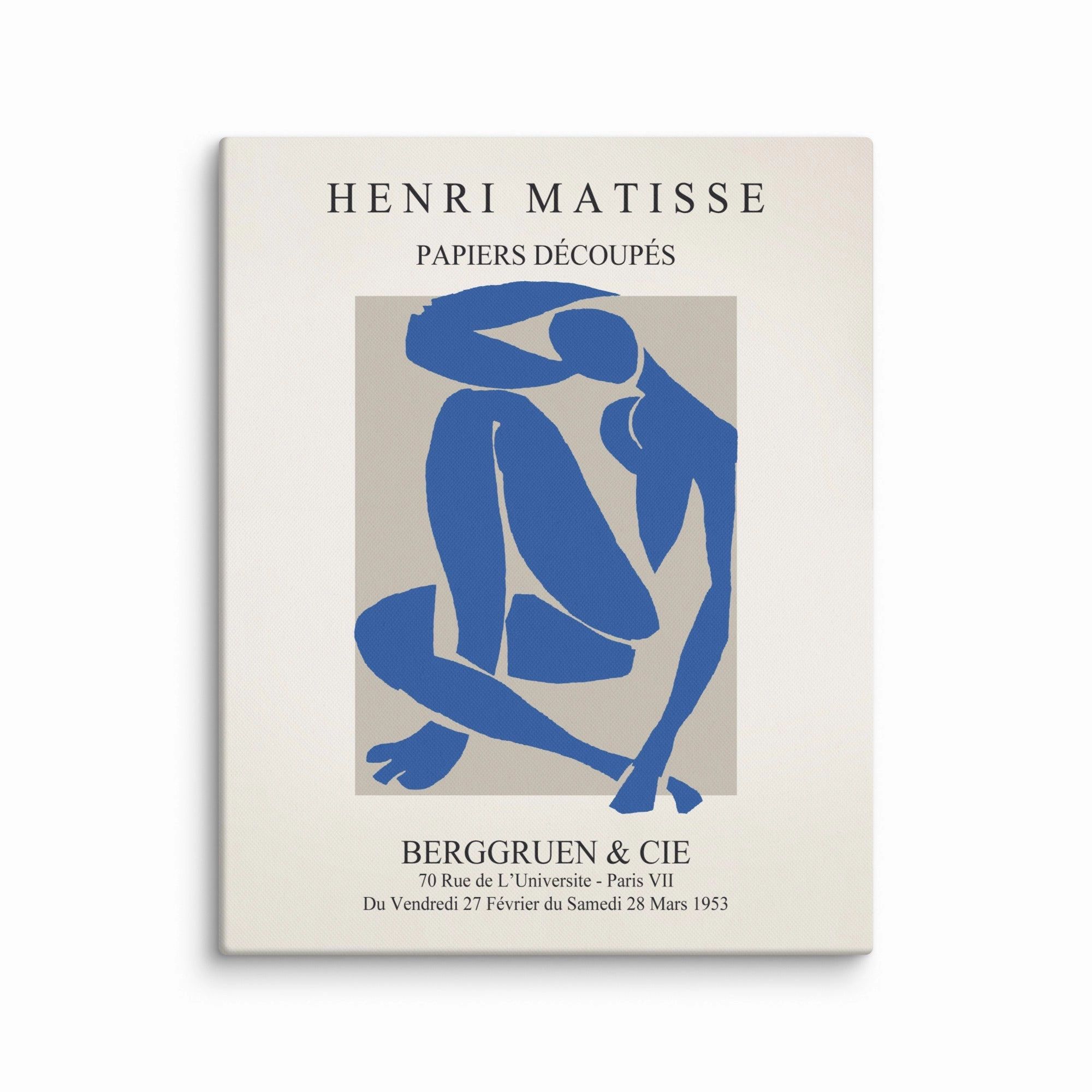 Leinwand - Henri Matisse, Paper Cutouts blauer Akt
