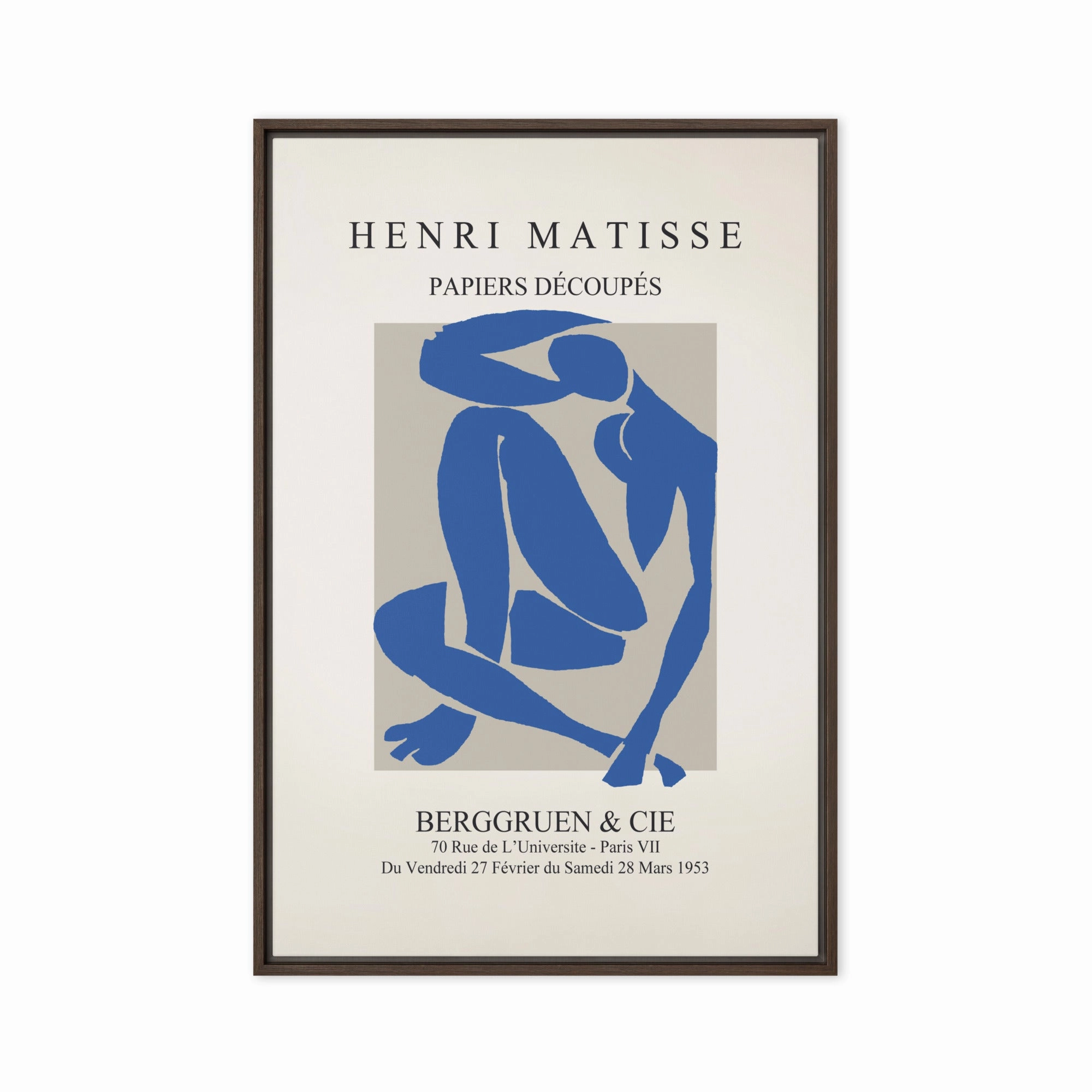 Leinwand - Henri Matisse, Paper Cutouts blauer Akt