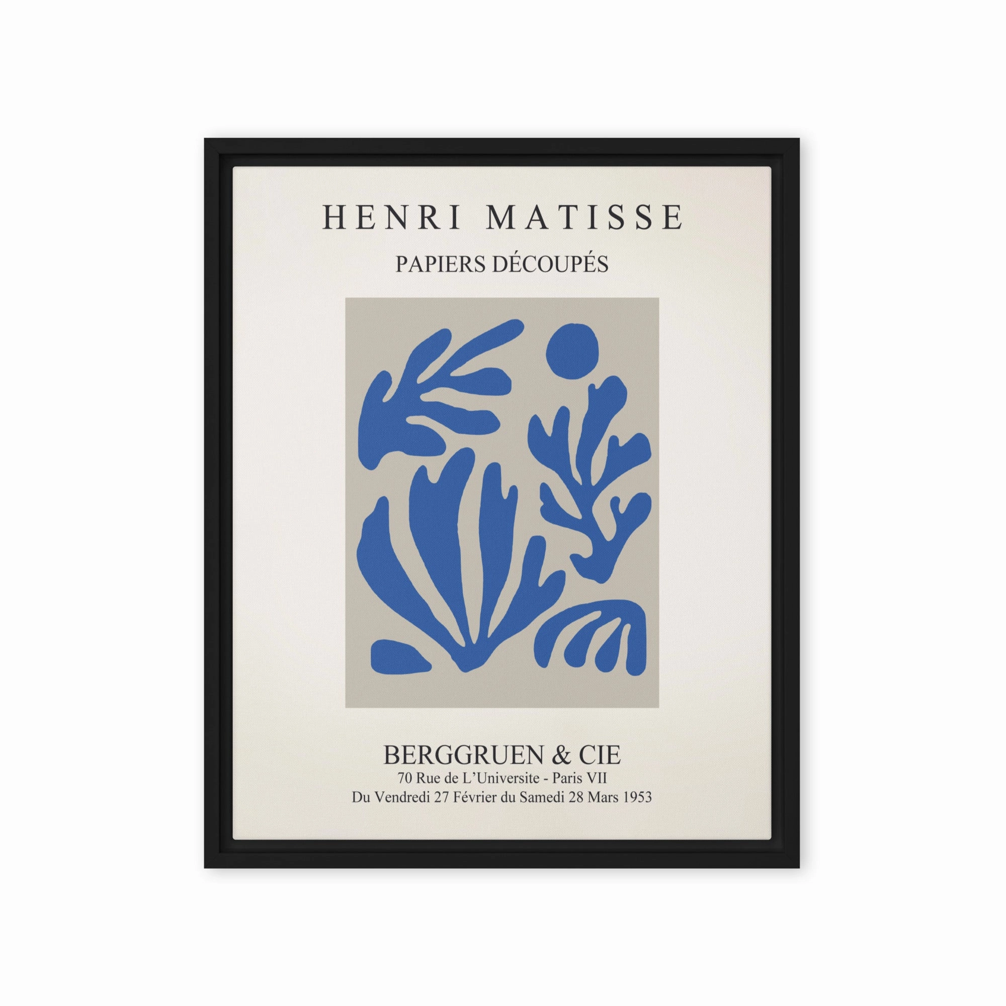 Leinwand - Henri Matisse, Paper Cutouts blauer Garten I