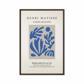 Leinwand - Henri Matisse, Paper Cutouts blauer Garten I canvas mural art
