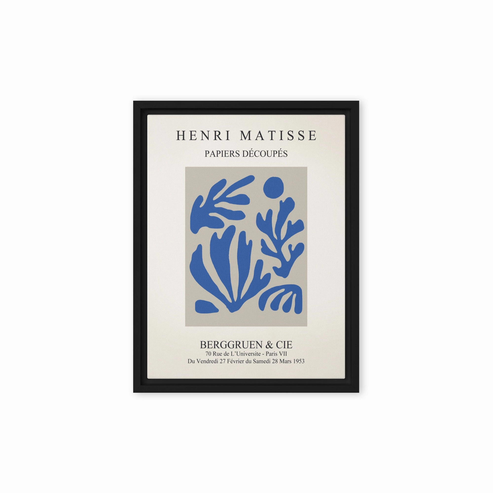 Leinwand - Henri Matisse, Paper Cutouts blauer Garten I