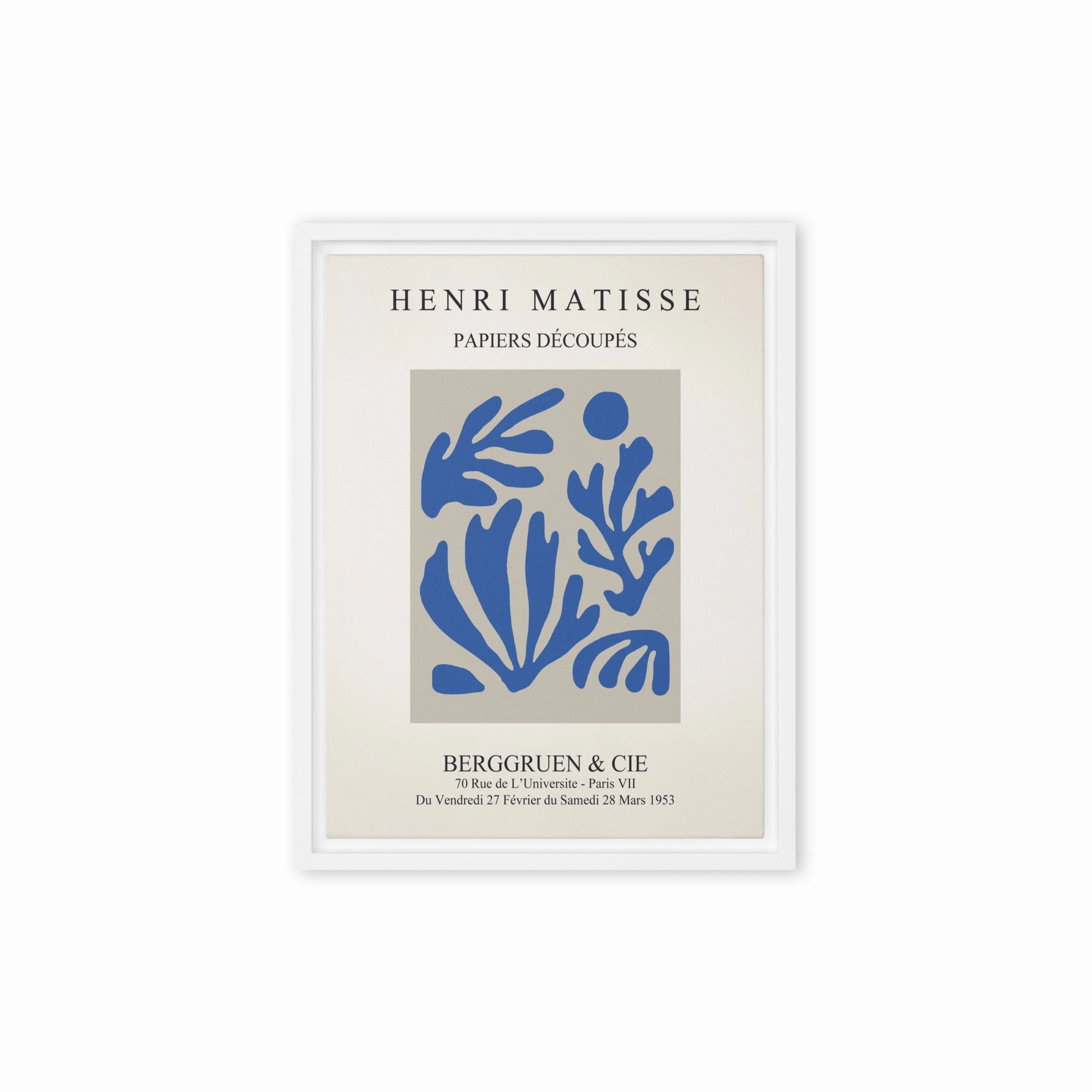 Leinwand - Henri Matisse, Paper Cutouts blauer Garten I