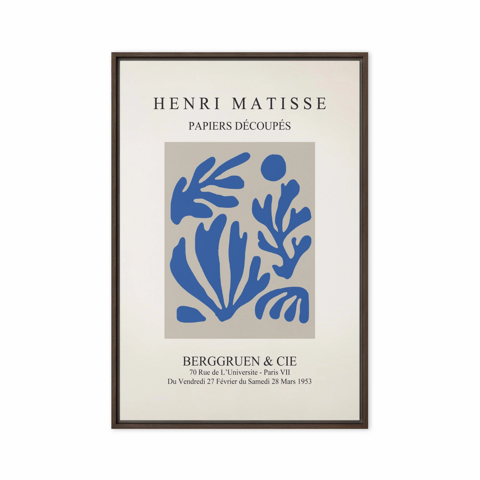 Leinwand - Henri Matisse, Paper Cutouts blauer Garten I canvas mural art
