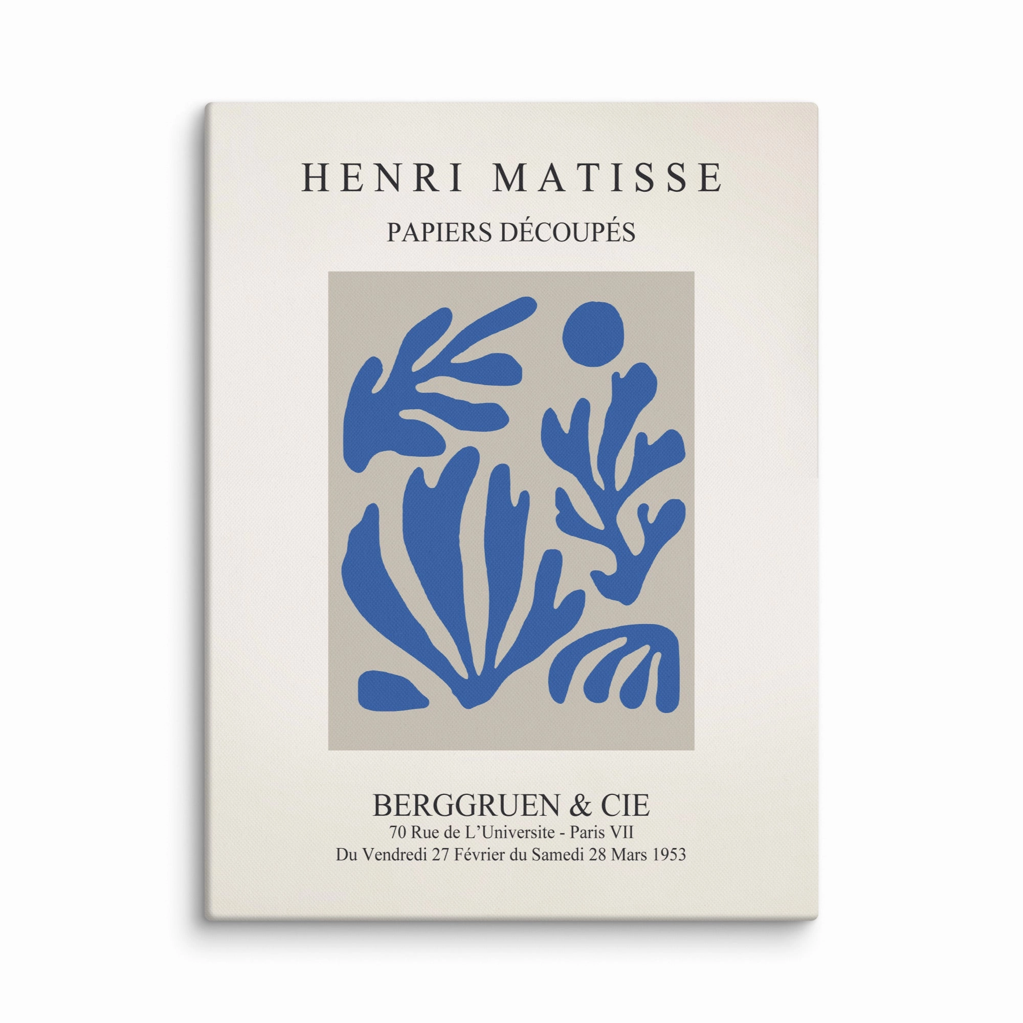 Leinwand - Henri Matisse, Paper Cutouts blauer Garten I