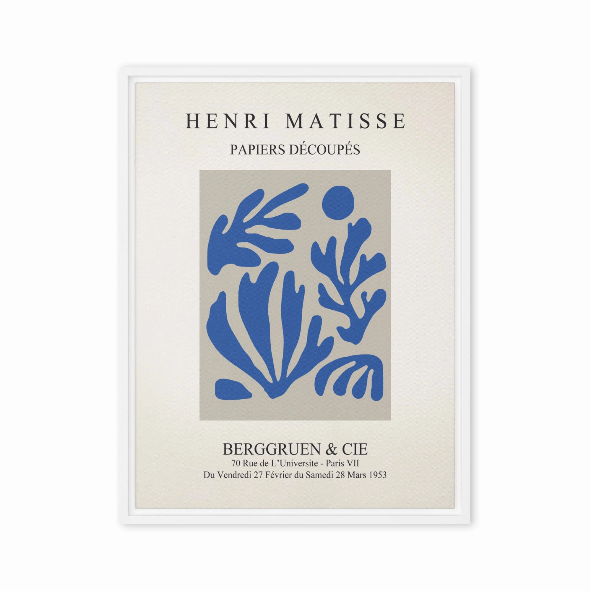 Leinwand - Henri Matisse, Paper Cutouts blauer Garten I