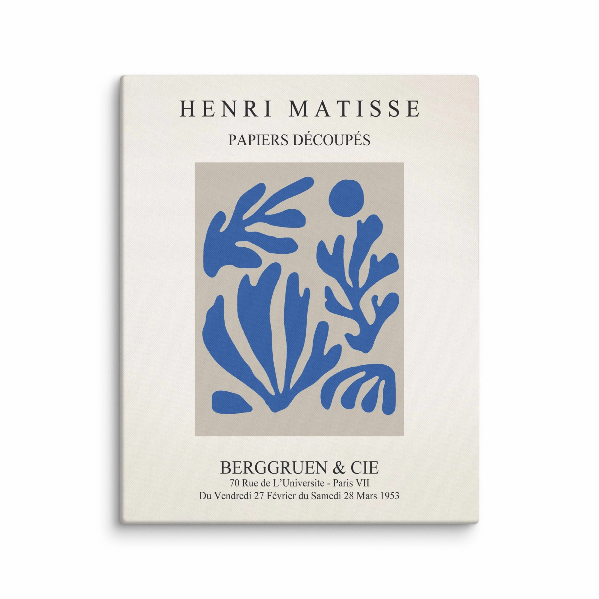 Leinwand - Henri Matisse, Paper Cutouts blauer Garten I