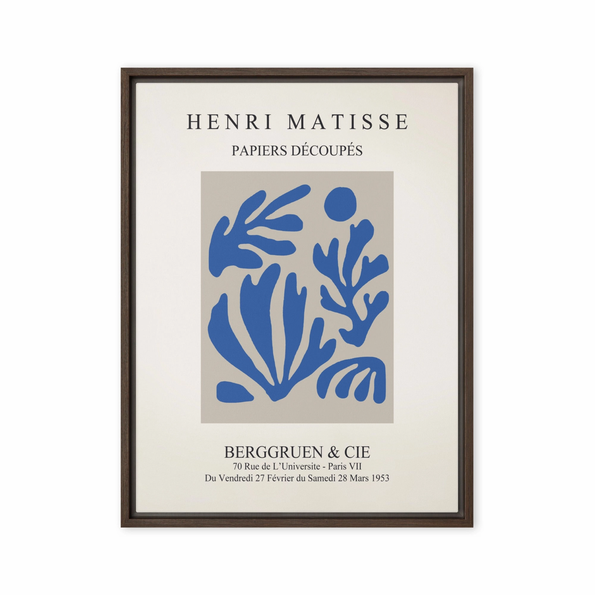 Leinwand - Henri Matisse, Paper Cutouts blauer Garten I