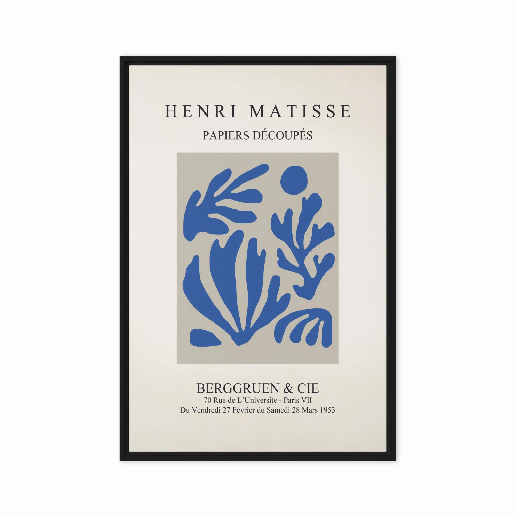Leinwand - Henri Matisse, Paper Cutouts blauer Garten I