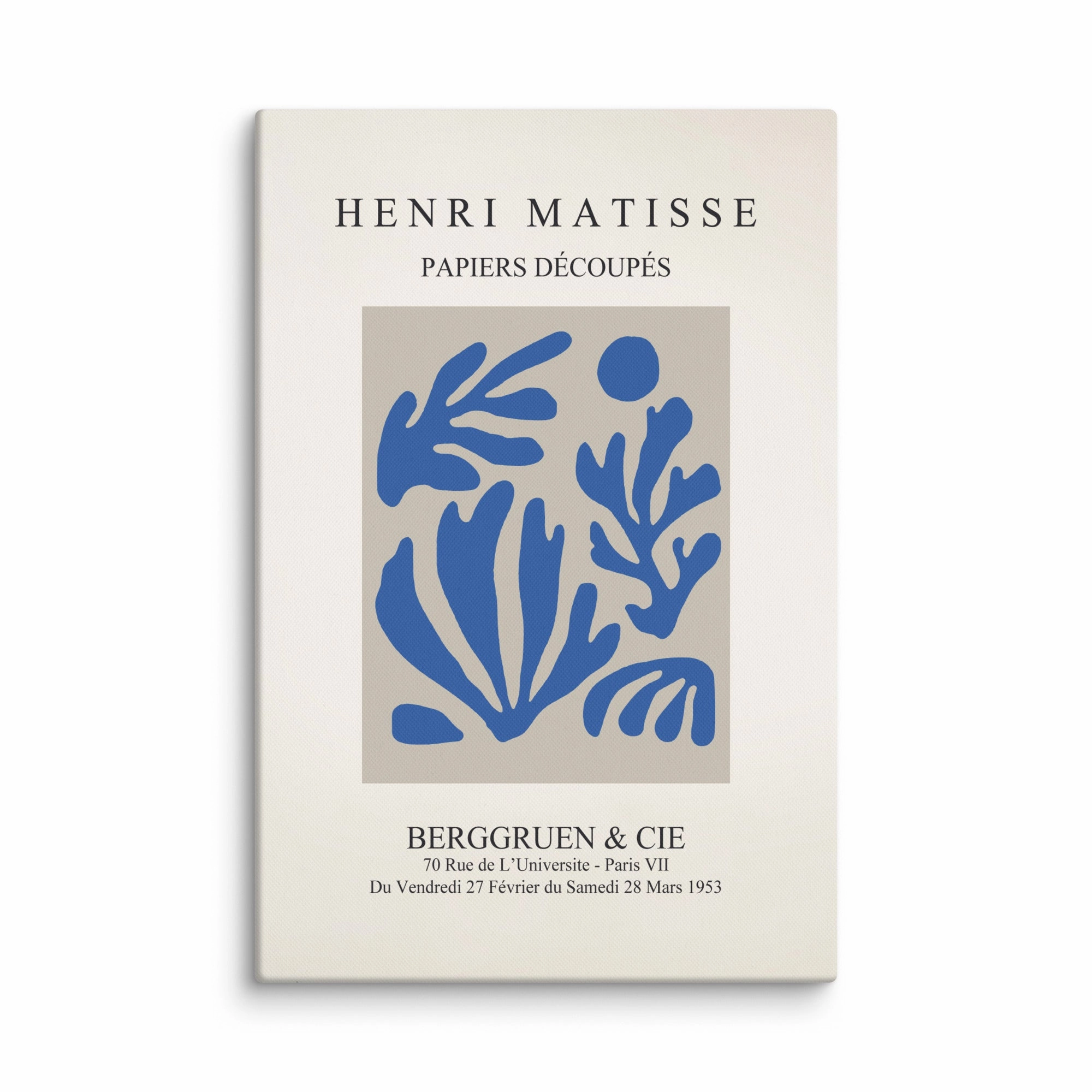 Leinwand - Henri Matisse, Paper Cutouts blauer Garten I