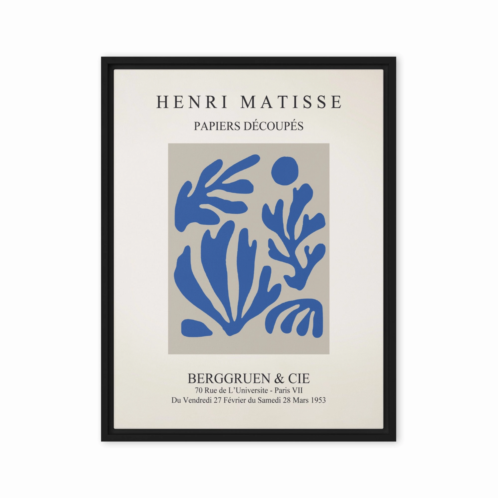 Leinwand - Henri Matisse, Paper Cutouts blauer Garten I