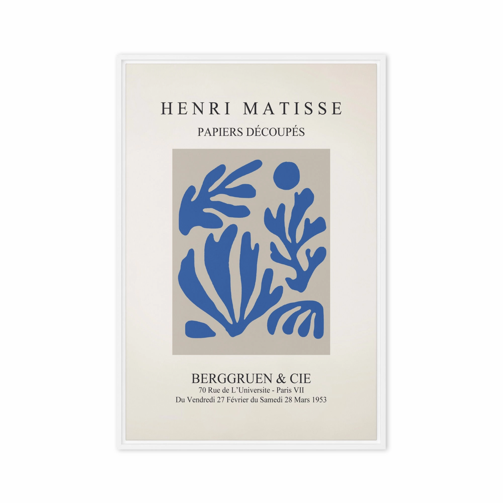 Leinwand - Henri Matisse, Paper Cutouts blauer Garten I