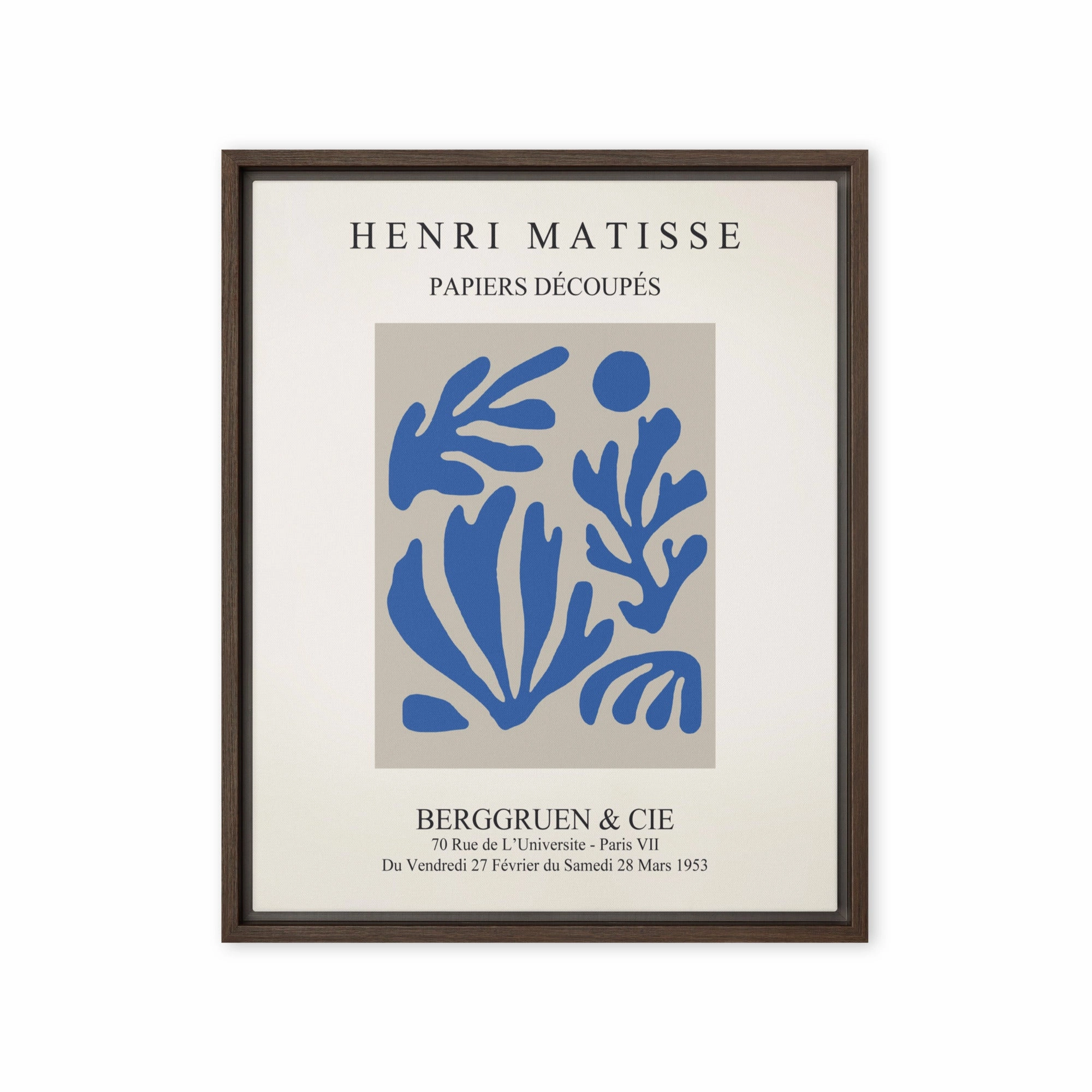 Leinwand - Henri Matisse, Paper Cutouts blauer Garten I