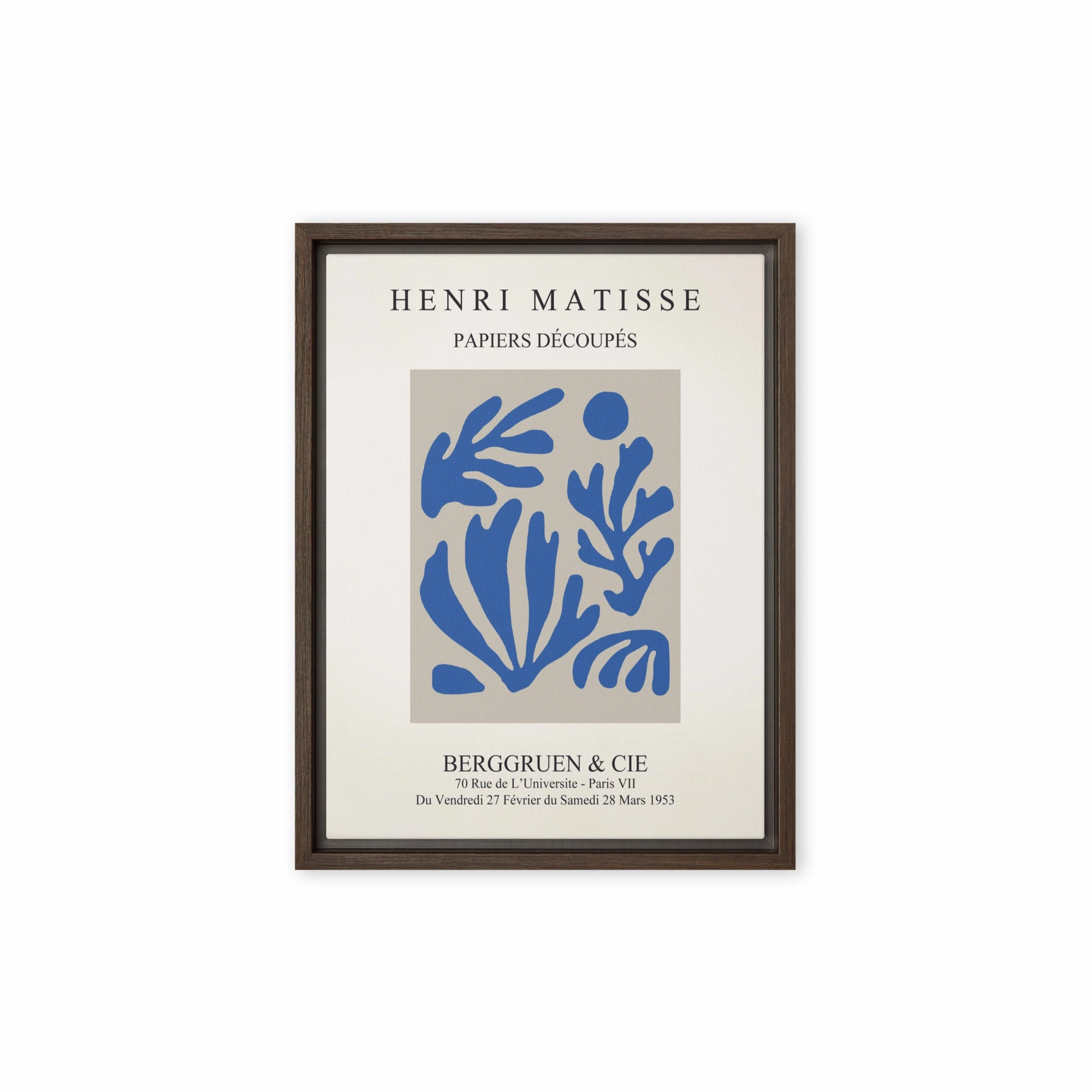 Leinwand - Henri Matisse, Paper Cutouts blauer Garten I