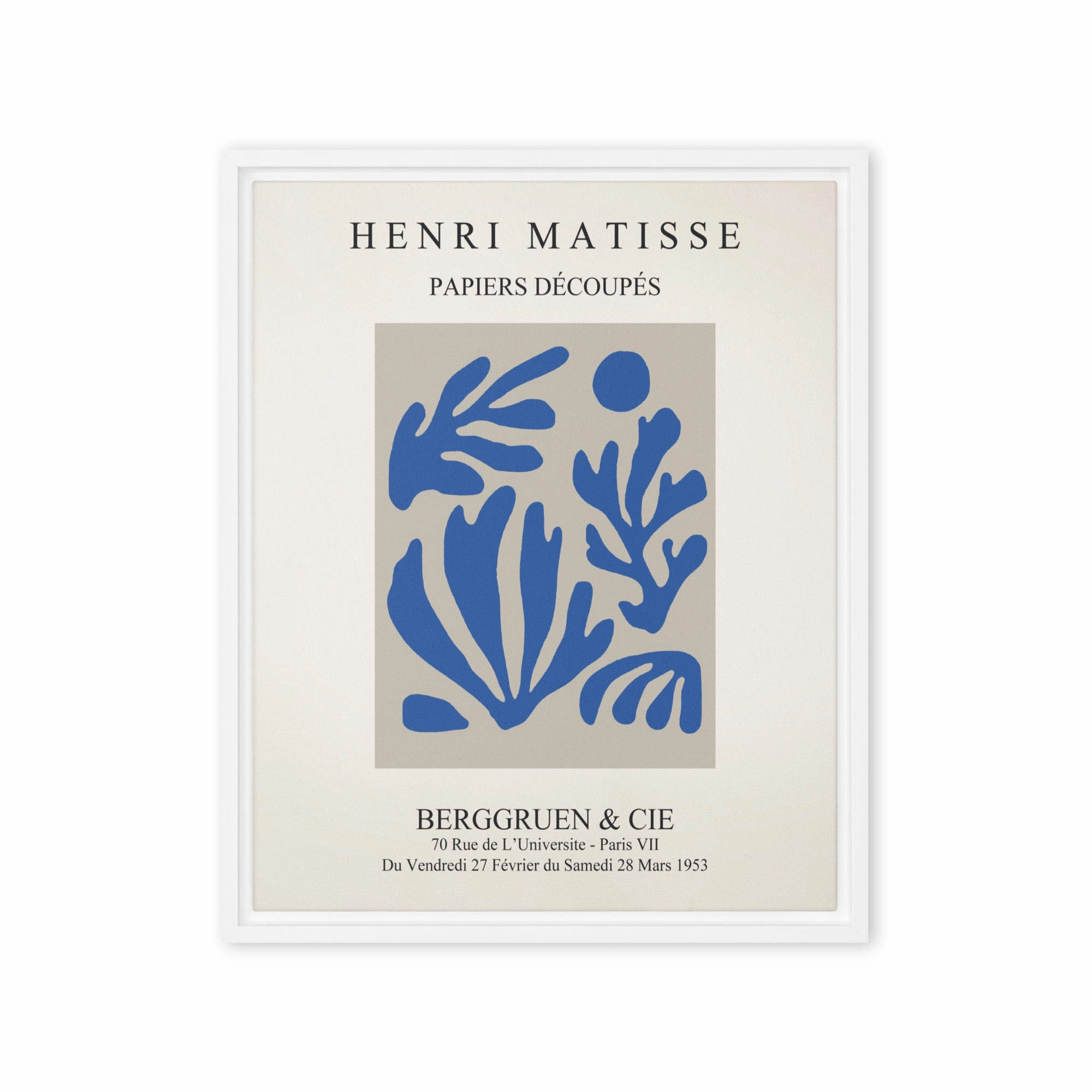 Leinwand - Henri Matisse, Paper Cutouts blauer Garten I