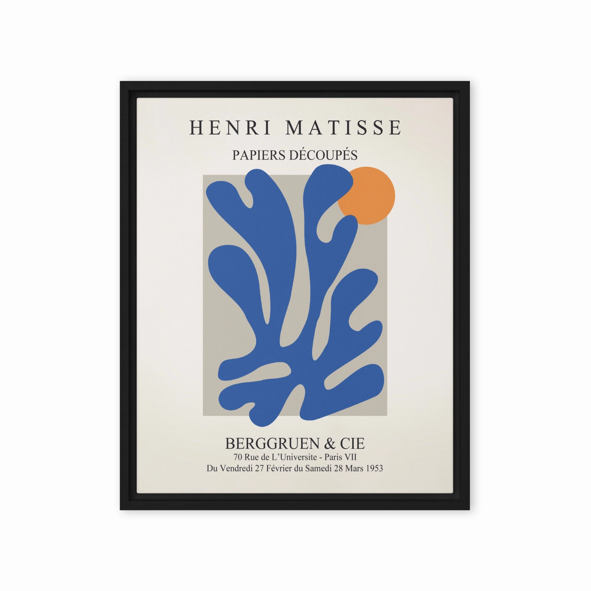 Leinwand - Henri Matisse, Paper Cutouts blauer Garten II