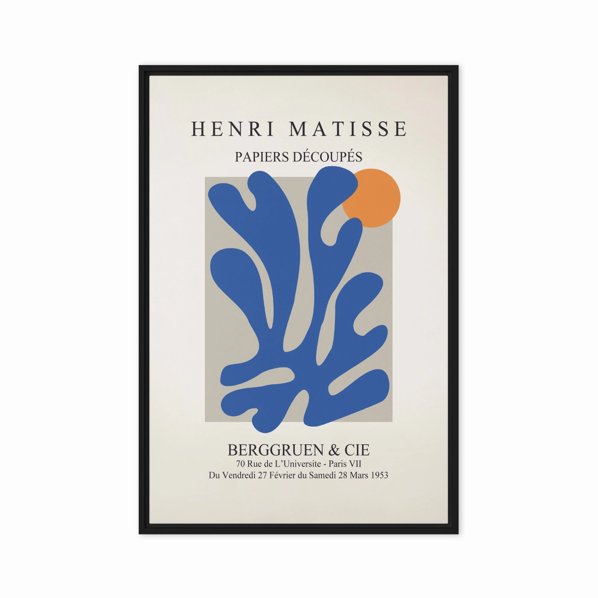 Leinwand - Henri Matisse, Paper Cutouts blauer Garten II