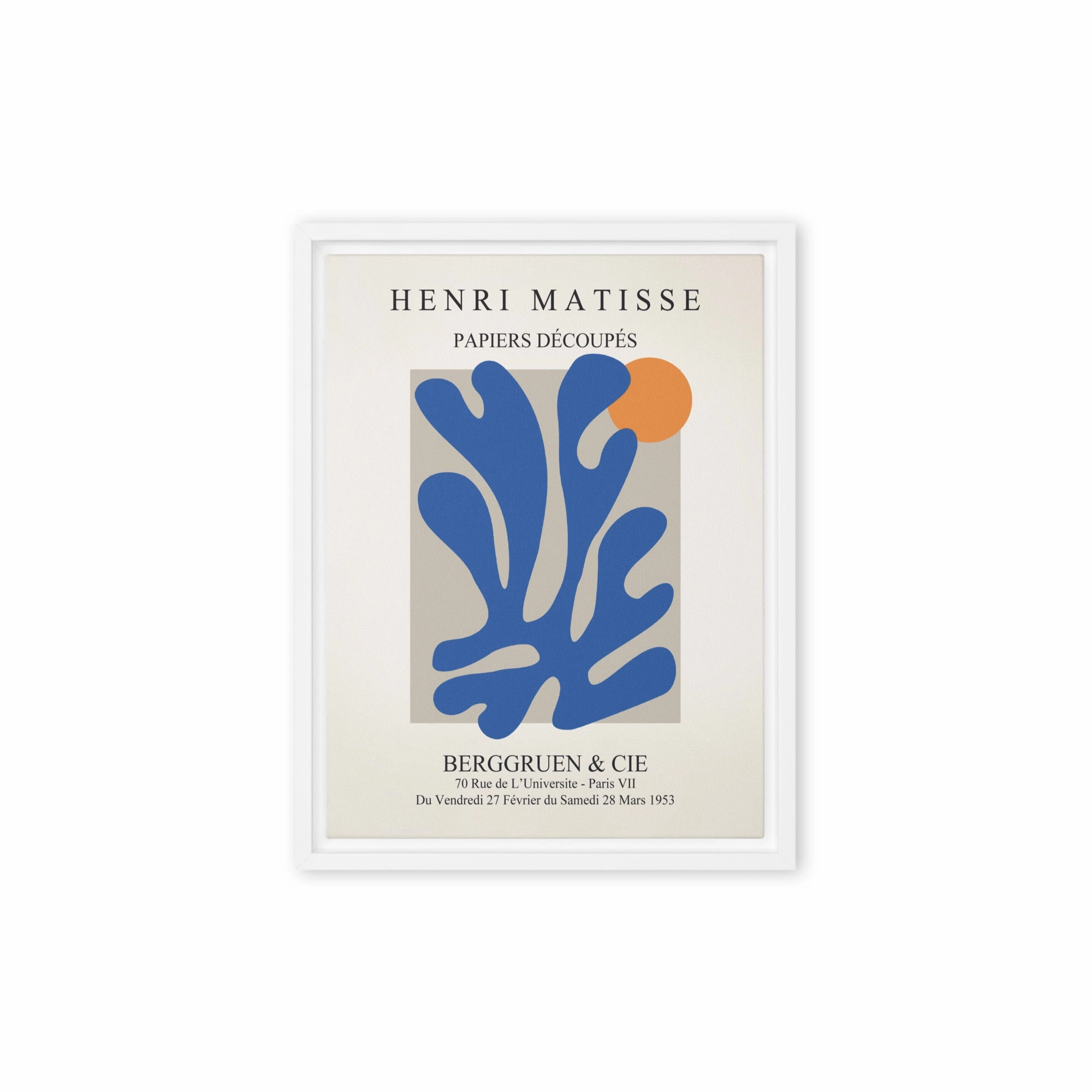 Leinwand - Henri Matisse, Paper Cutouts blauer Garten II