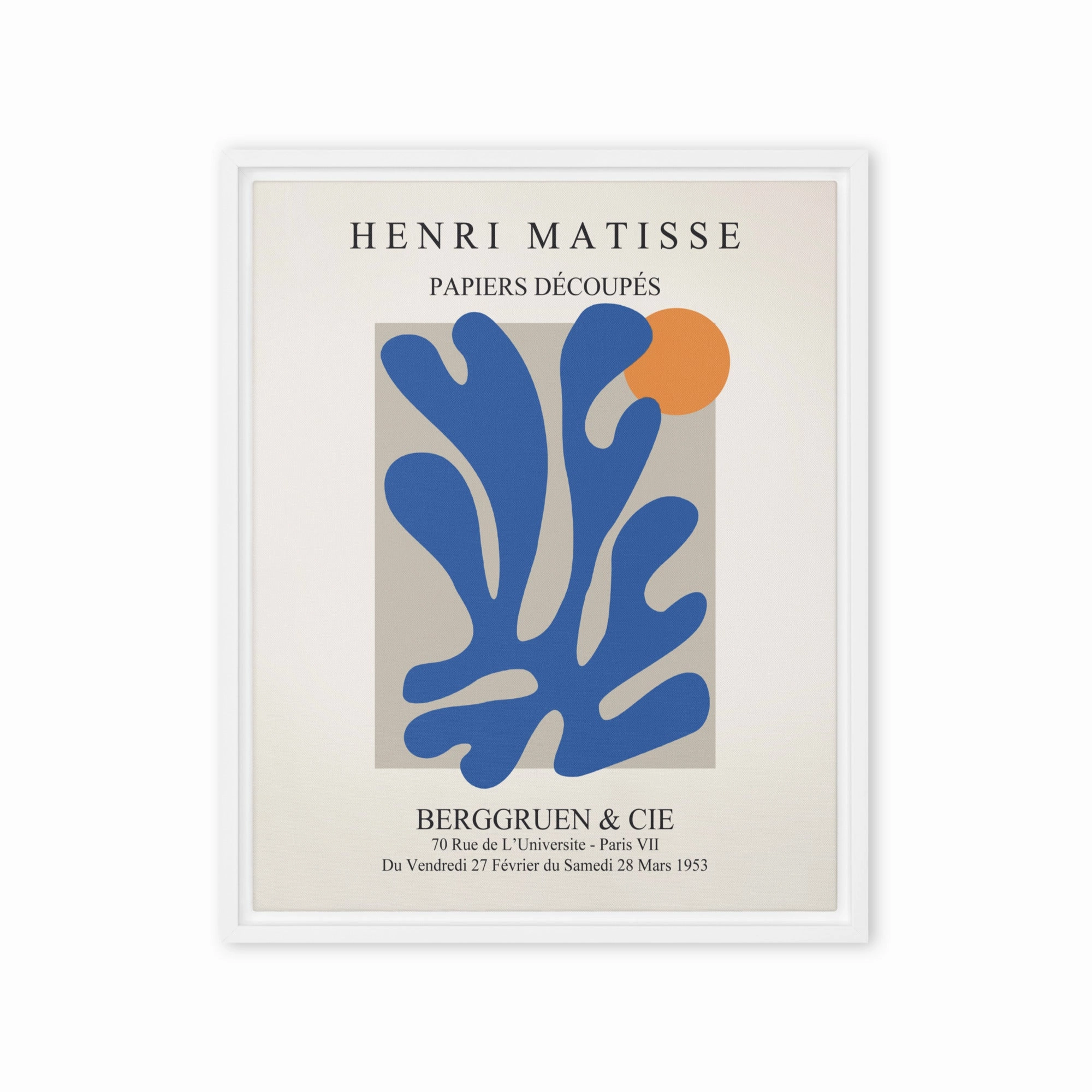 Leinwand - Henri Matisse, Paper Cutouts blauer Garten II