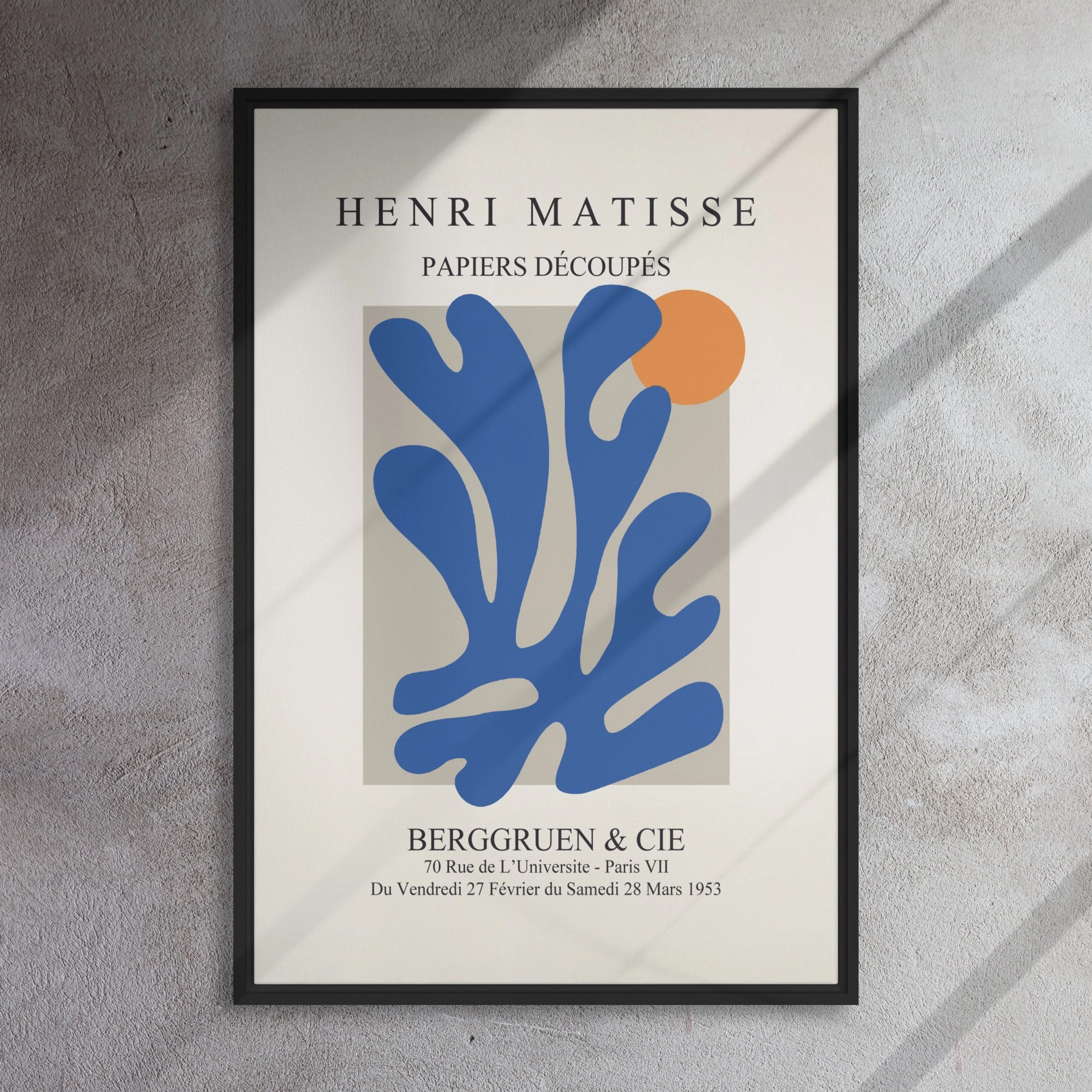 Leinwand - Henri Matisse, Paper Cutouts blauer Garten II