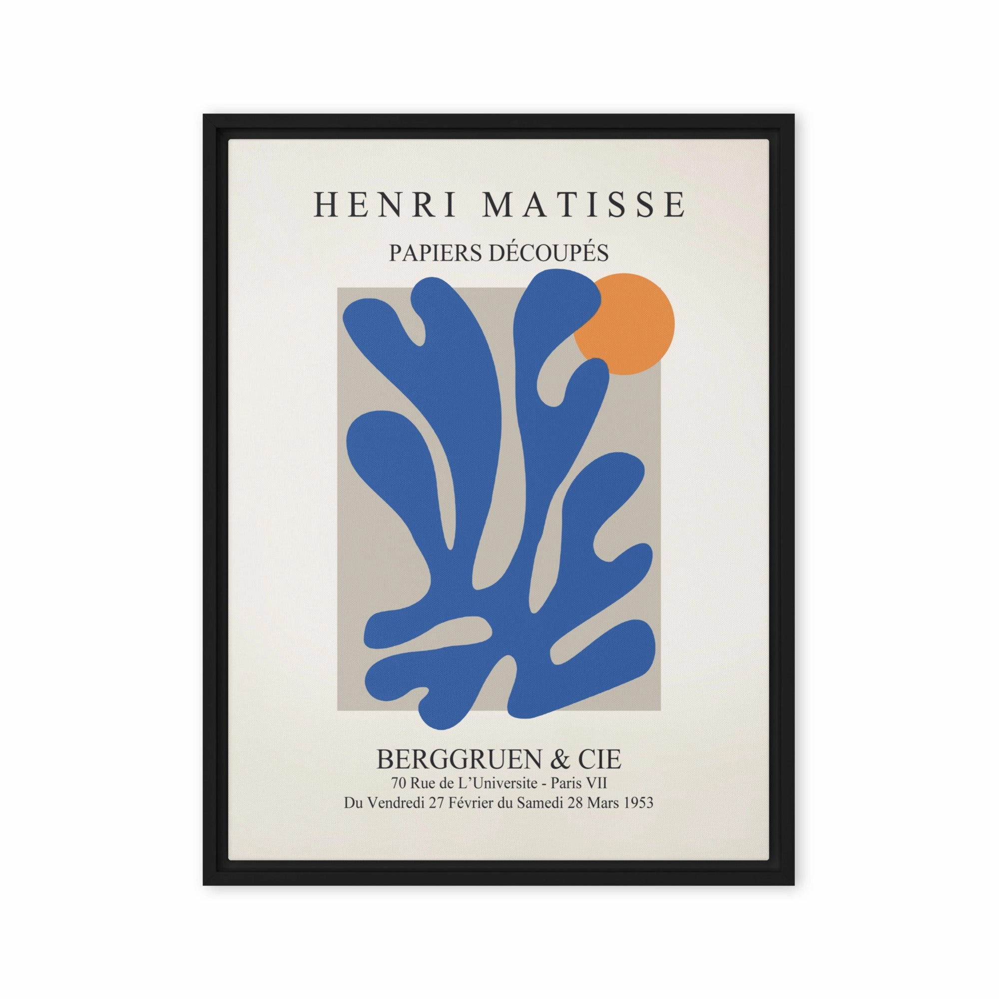 Leinwand - Henri Matisse, Paper Cutouts blauer Garten II