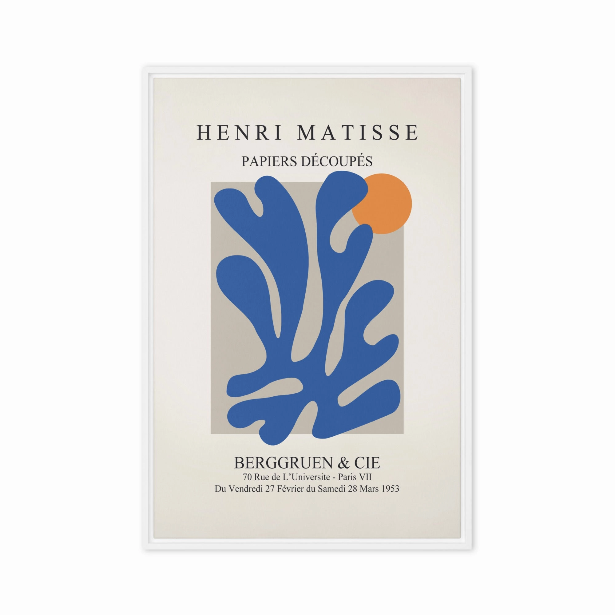 Leinwand - Henri Matisse, Paper Cutouts blauer Garten II