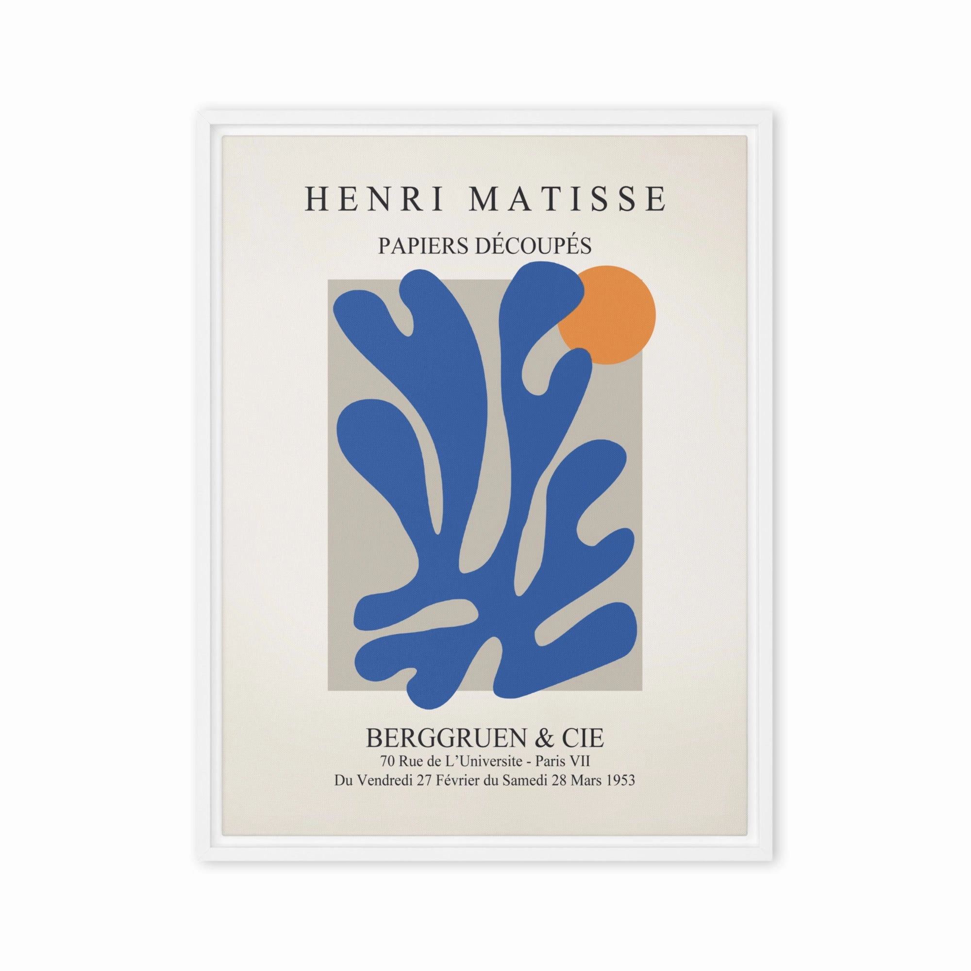 Leinwand - Henri Matisse, Paper Cutouts blauer Garten II