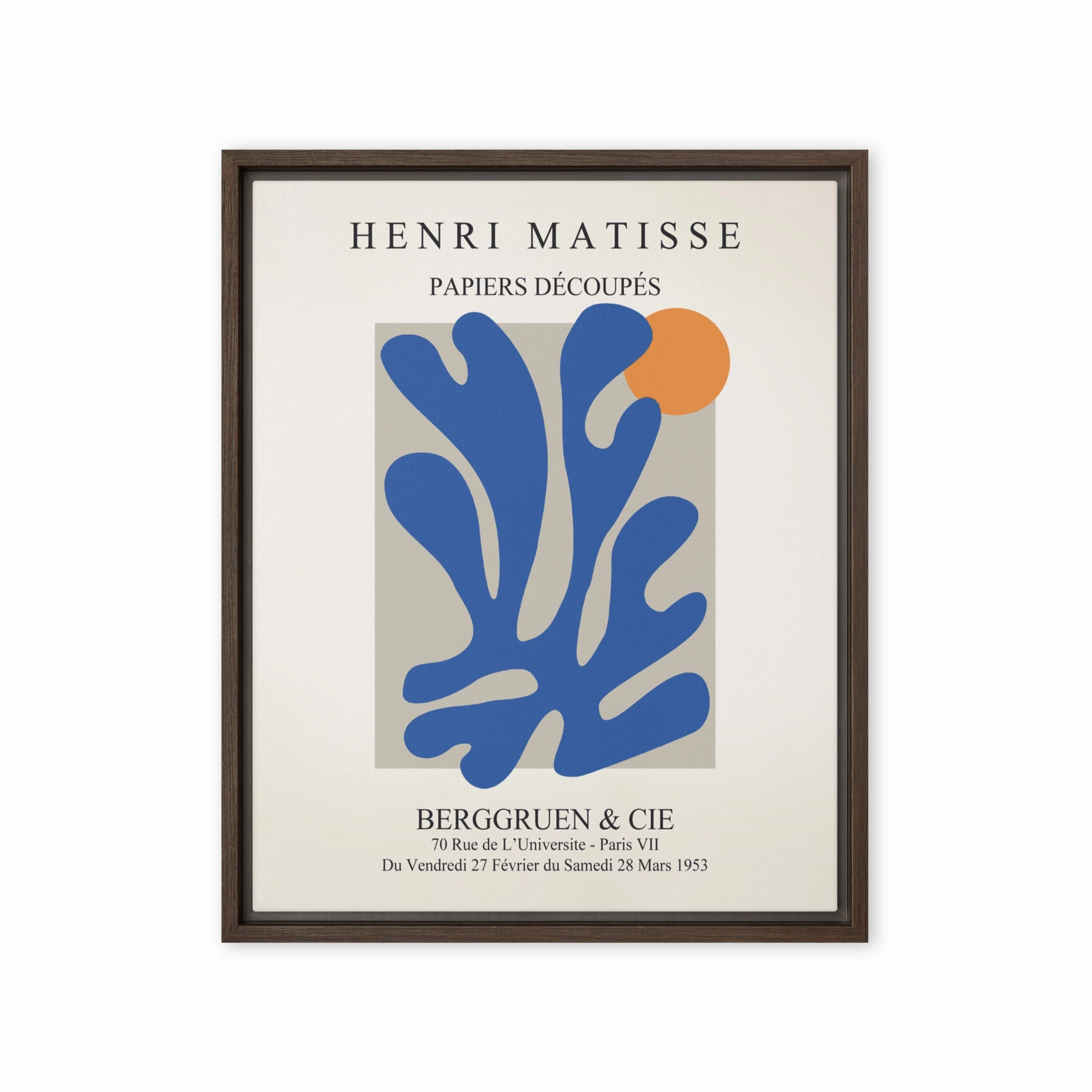Leinwand - Henri Matisse, Paper Cutouts blauer Garten II