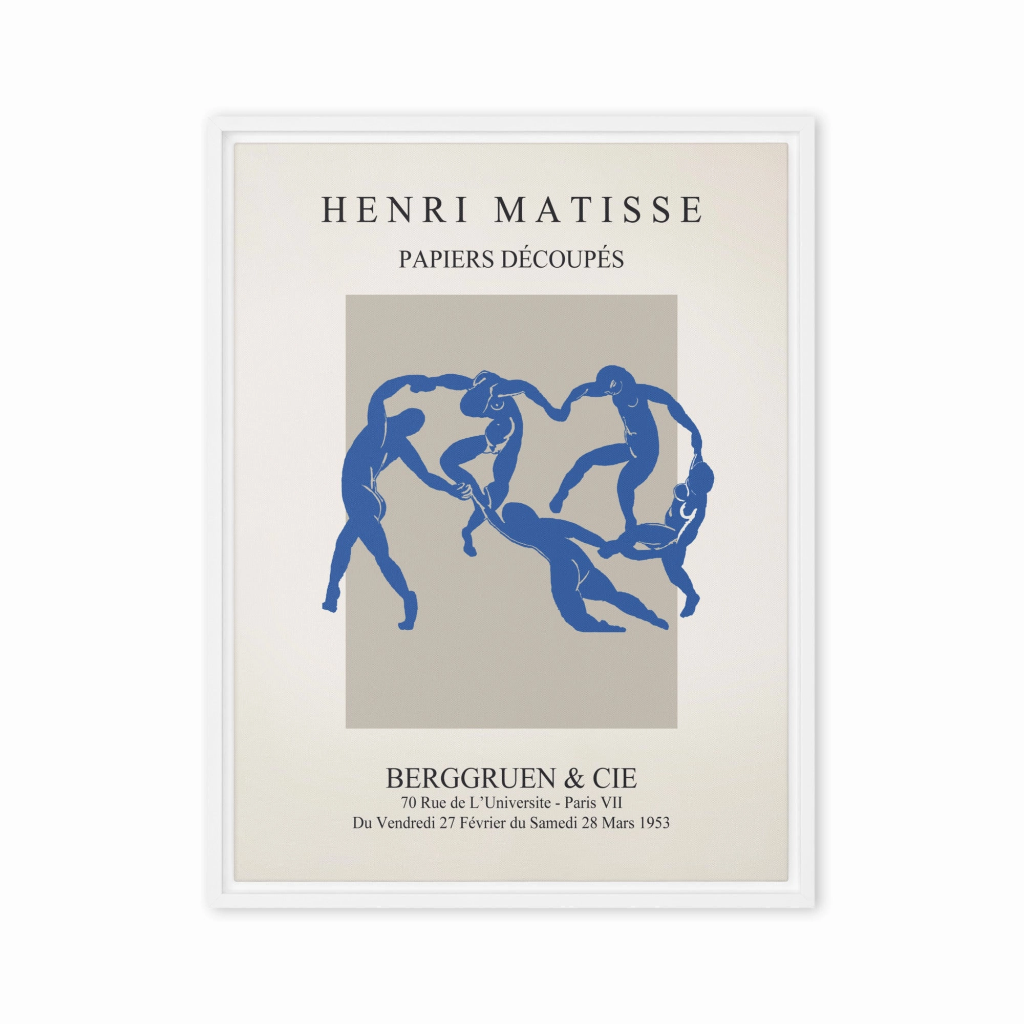 Leinwand - Henri Matisse, Paper Cutouts blauer Tanz