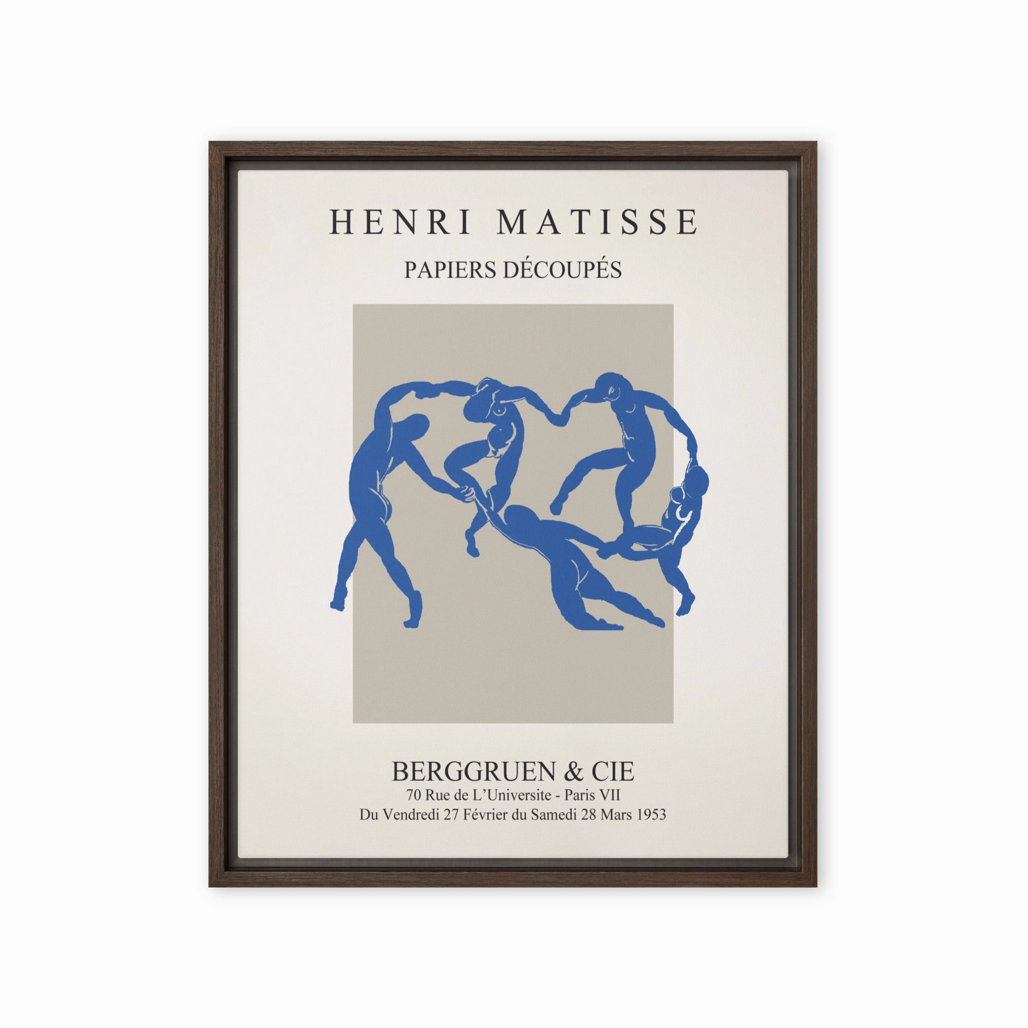 Leinwand - Henri Matisse, Paper Cutouts blauer Tanz