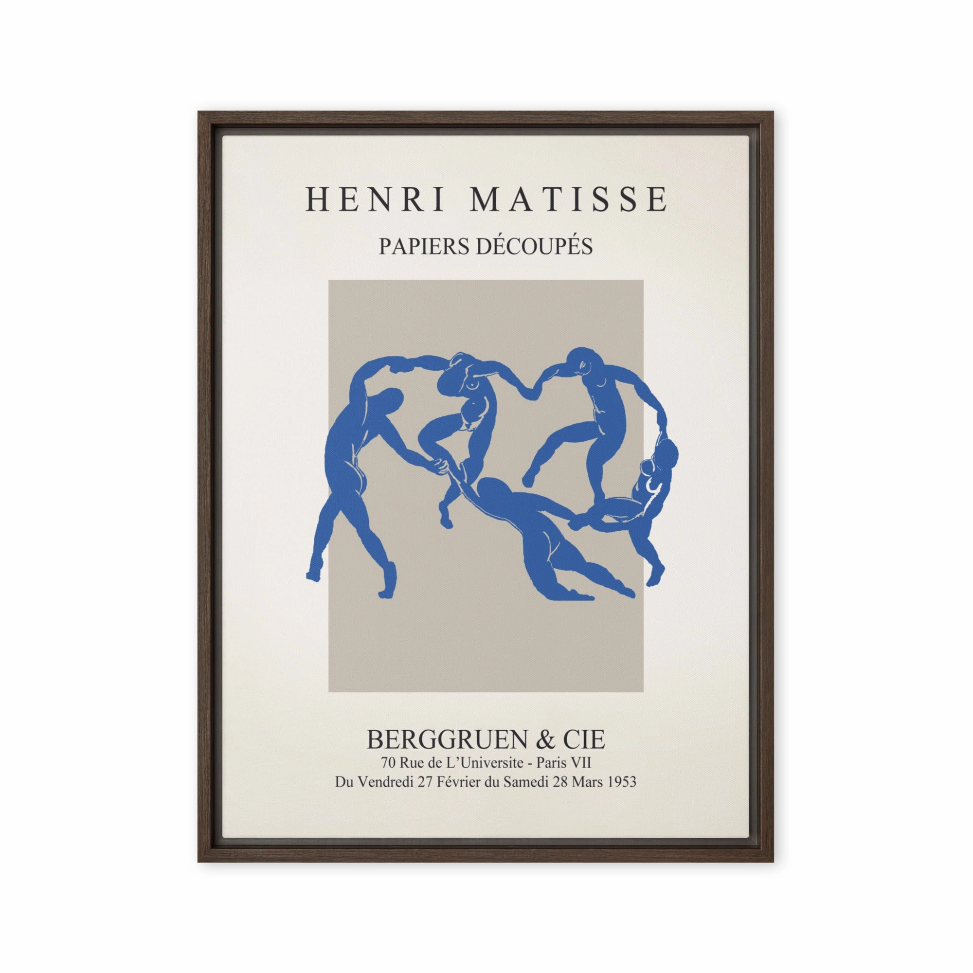 Leinwand - Henri Matisse, Paper Cutouts blauer Tanz canvas mural art