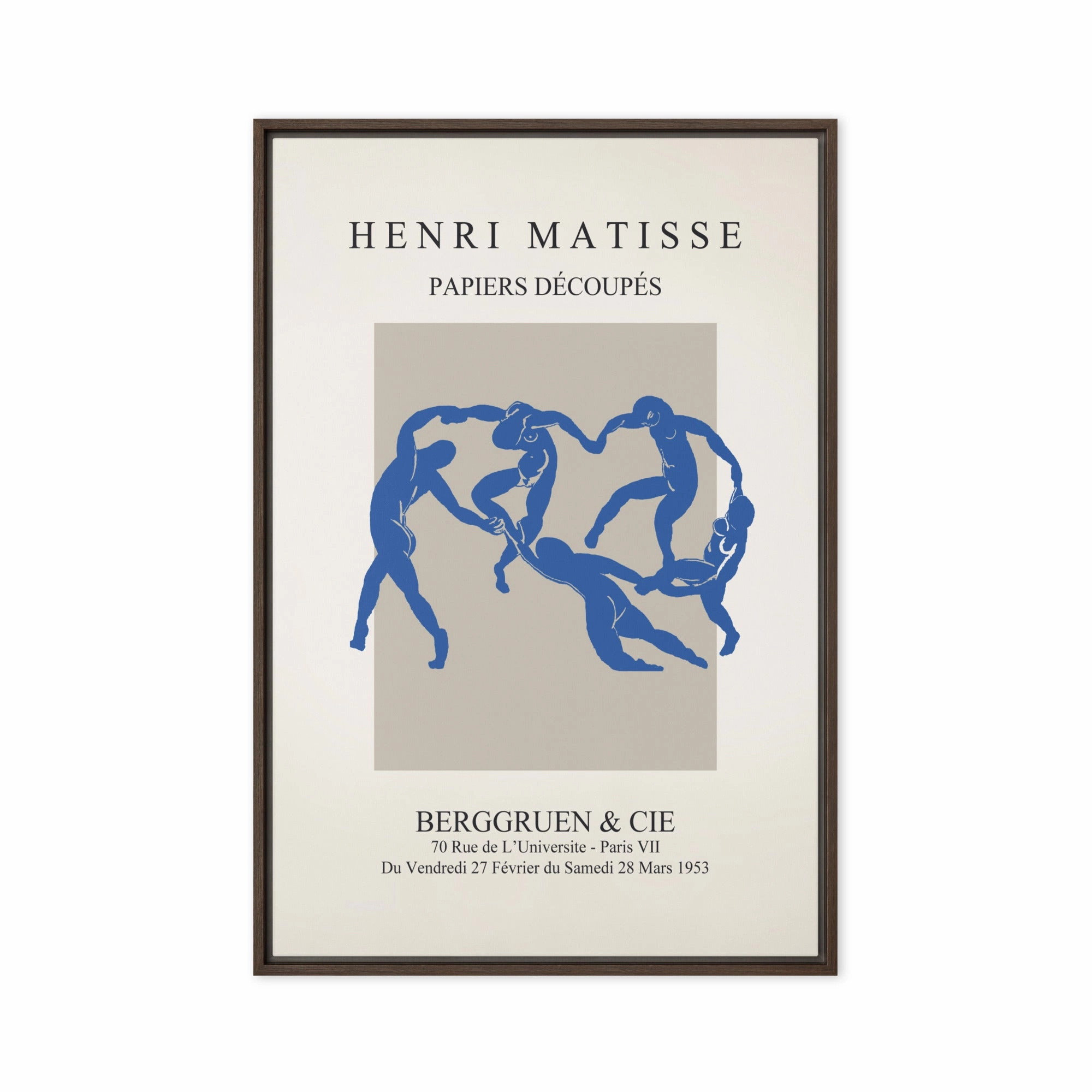 Leinwand - Henri Matisse, Paper Cutouts blauer Tanz