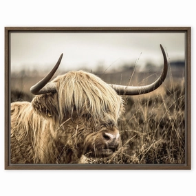 Leinwand - Highland Cattle Retro canvas mural art